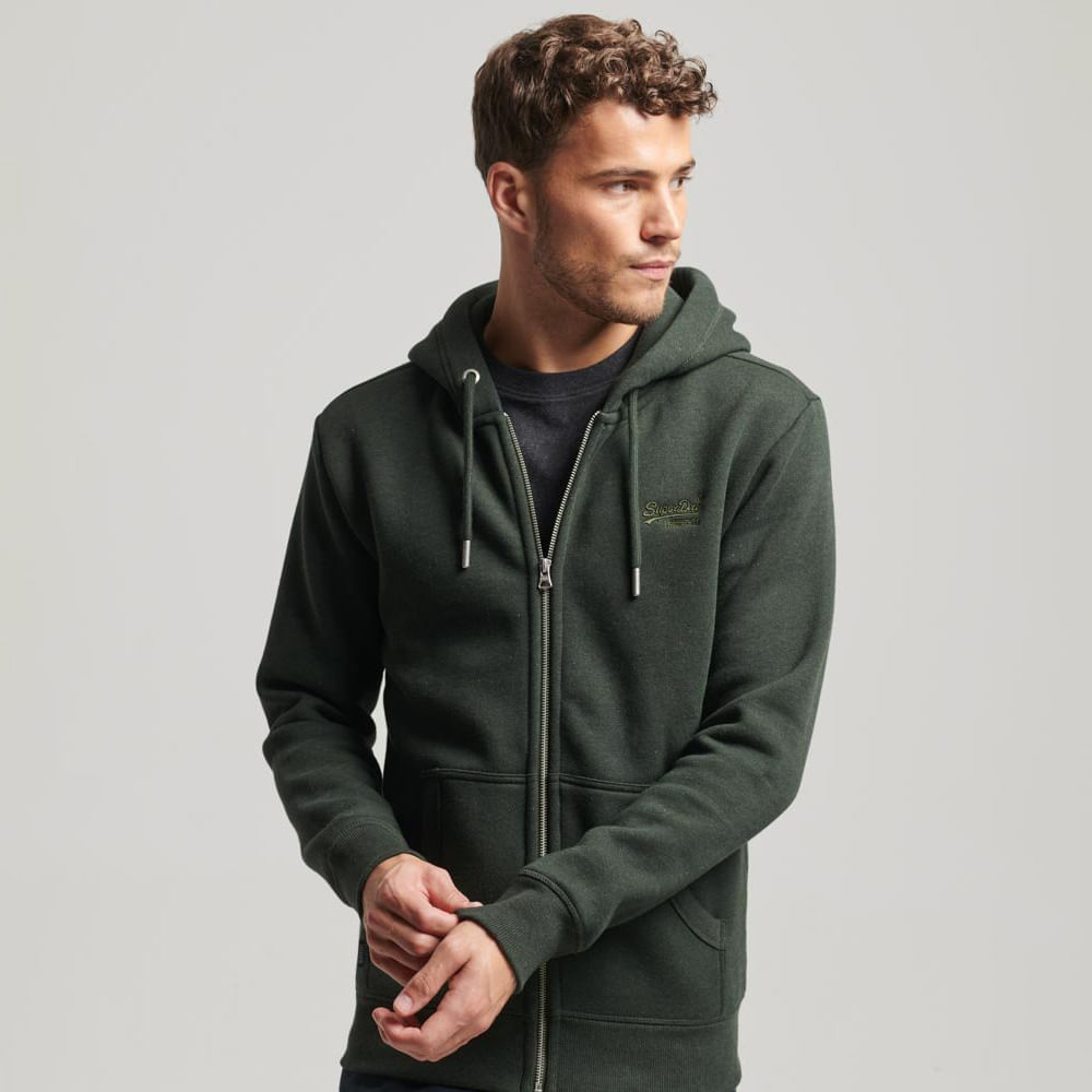 Buzo Abierto Para Hombre Essential Zip Superdry