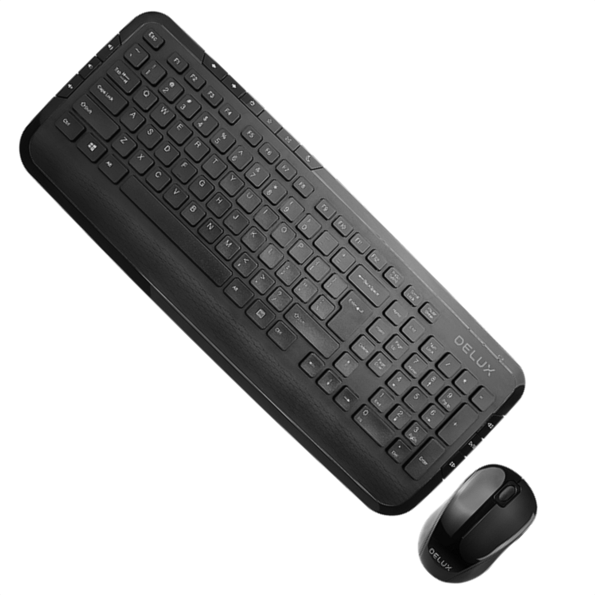 Combo Inalámbrico DELUX Teclado Multimedia  Mouse - Negro