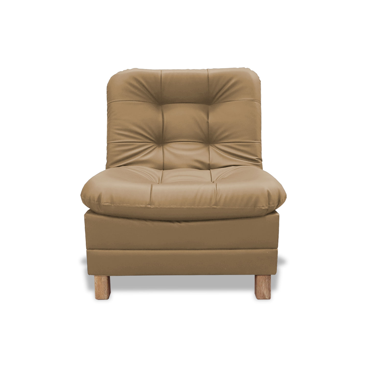 Poltrona Zeink Tipo Cuero Camel