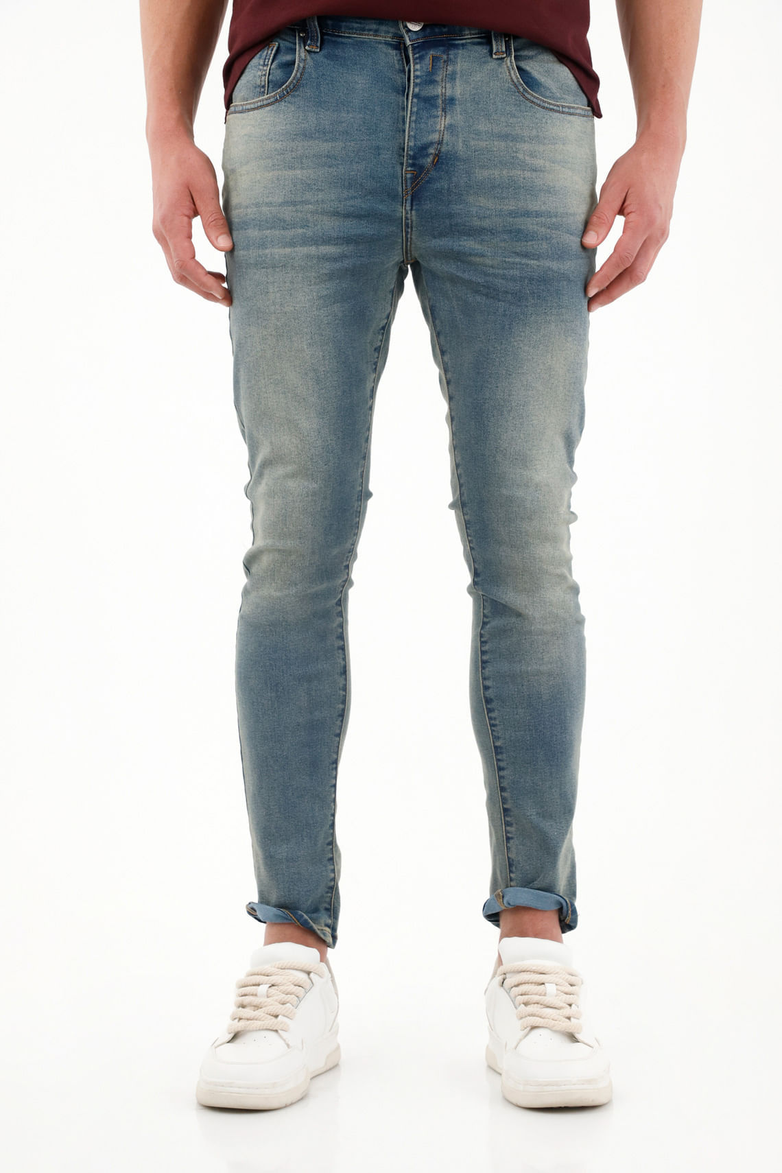 Jean super skinny azul para hombre