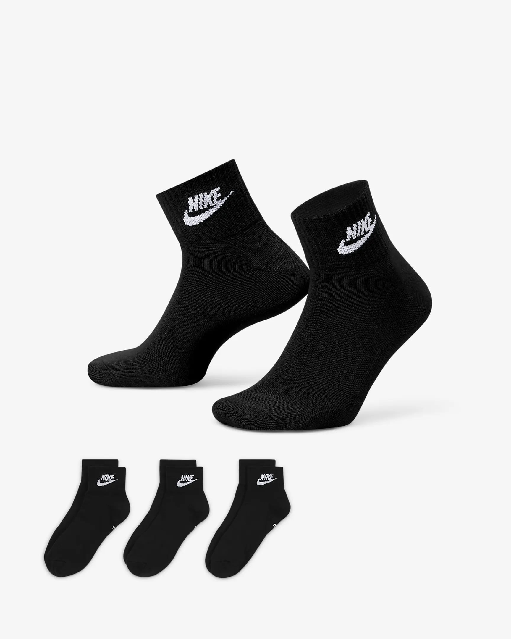Medias Nike Sportswear Everyday Essential Negro Blanco