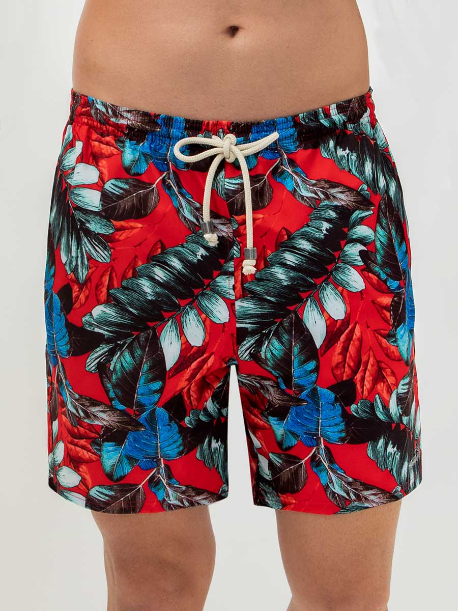Pantaloneta de Baño Corta Rojo