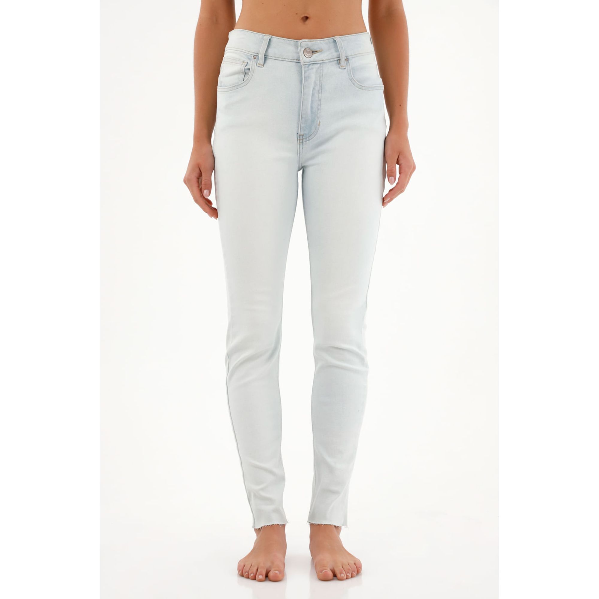 Jean Jegging tiro alto tono ice para mujer