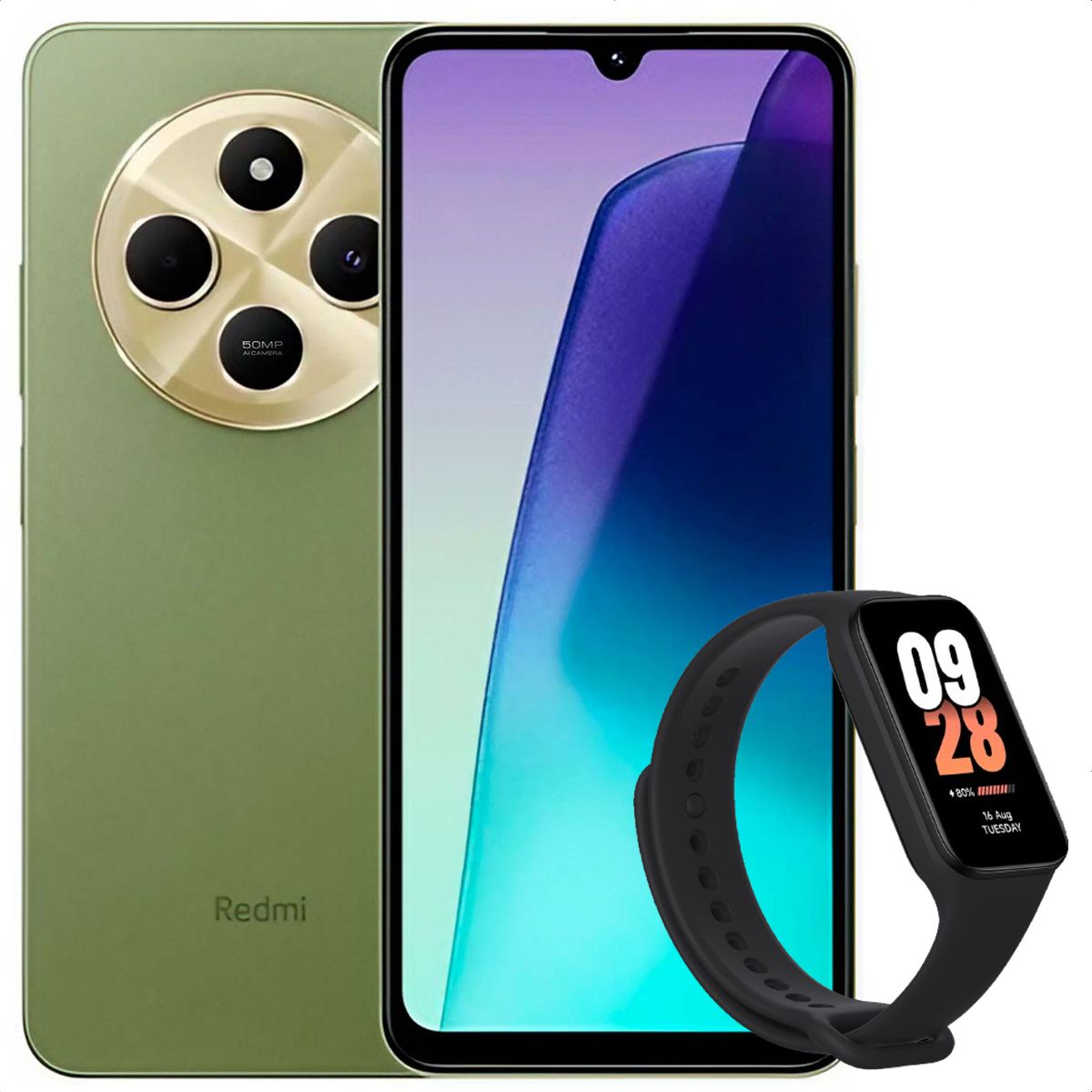 Celular Xiaomi Redmi 14C 128GB /4GB Grn + Band 8 Active Blk