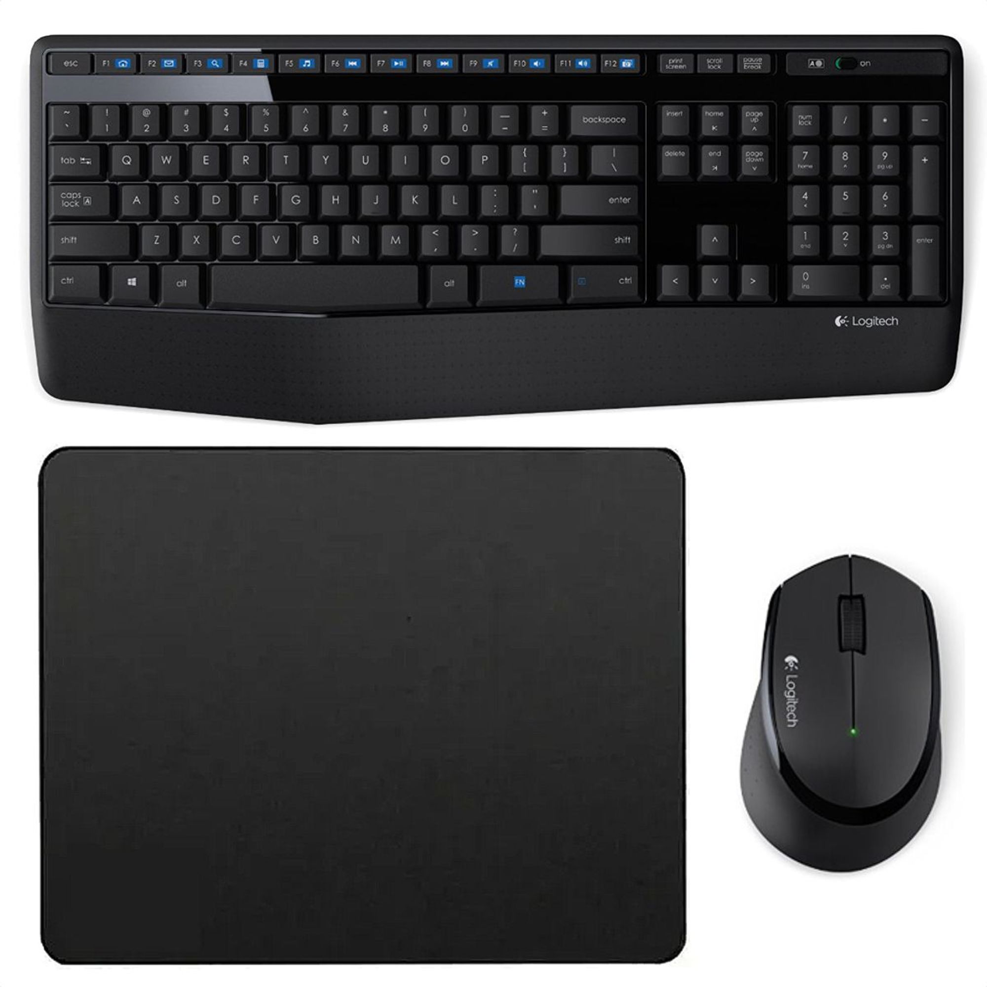 Combo Inalámbrico Logitech Mk345 + Pad Mouse Small 25x21cm