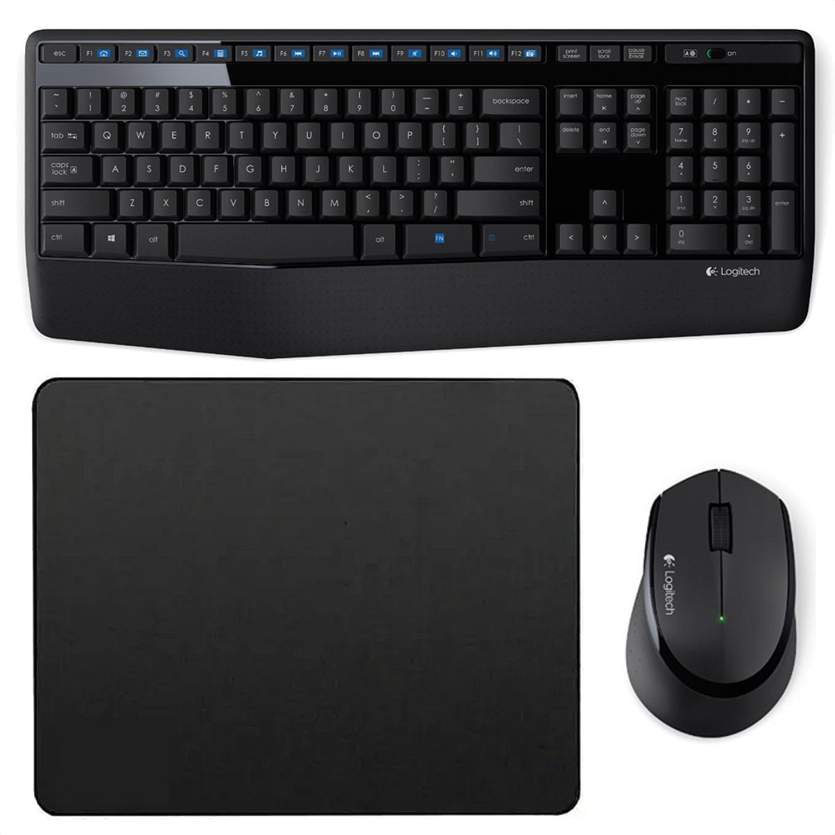 Combo Inalámbrico Logitech Mk345 + Pad Mouse Small 25x21cm
