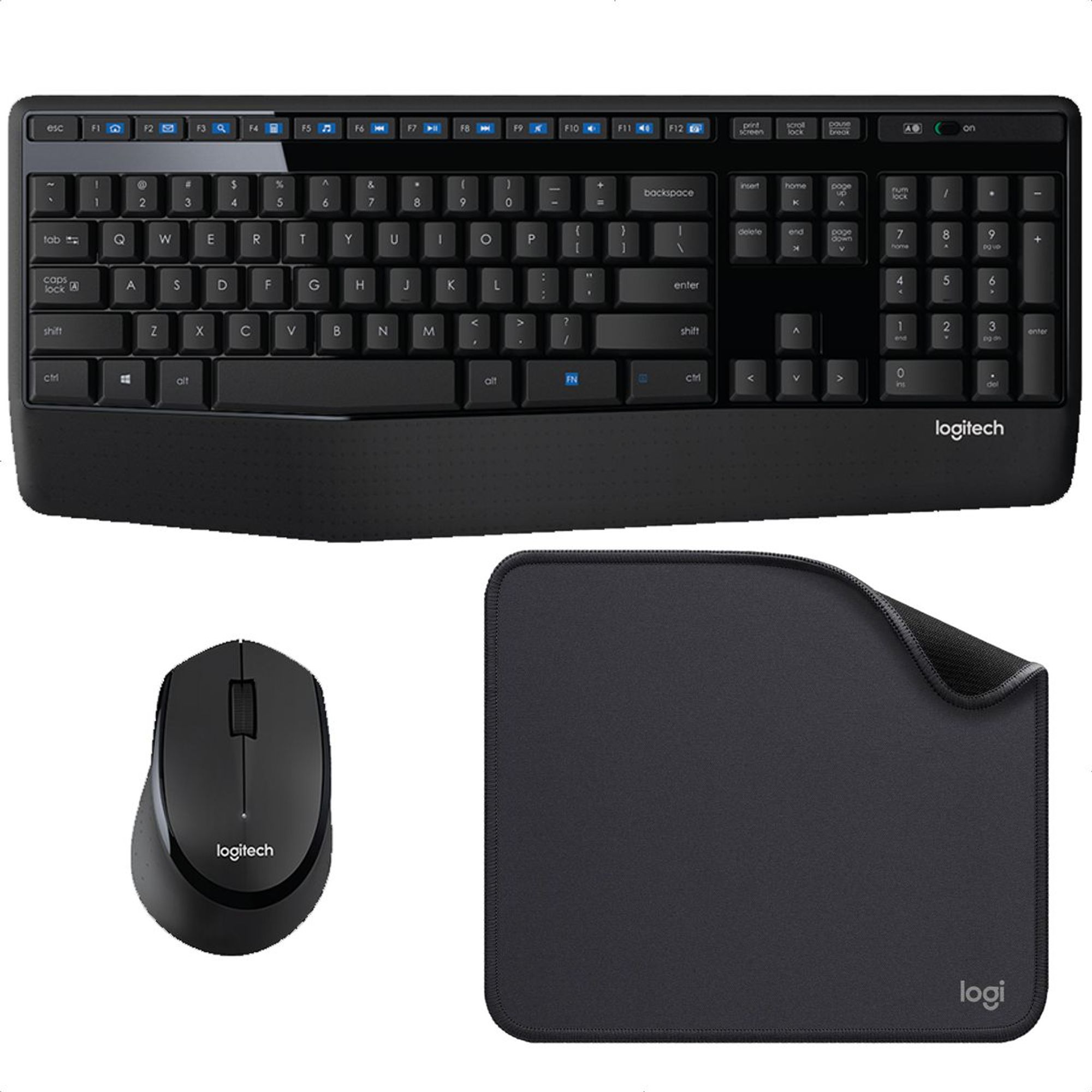 Combo Inalámbrico Logitech Mk345  Pad Mouse Studio Series