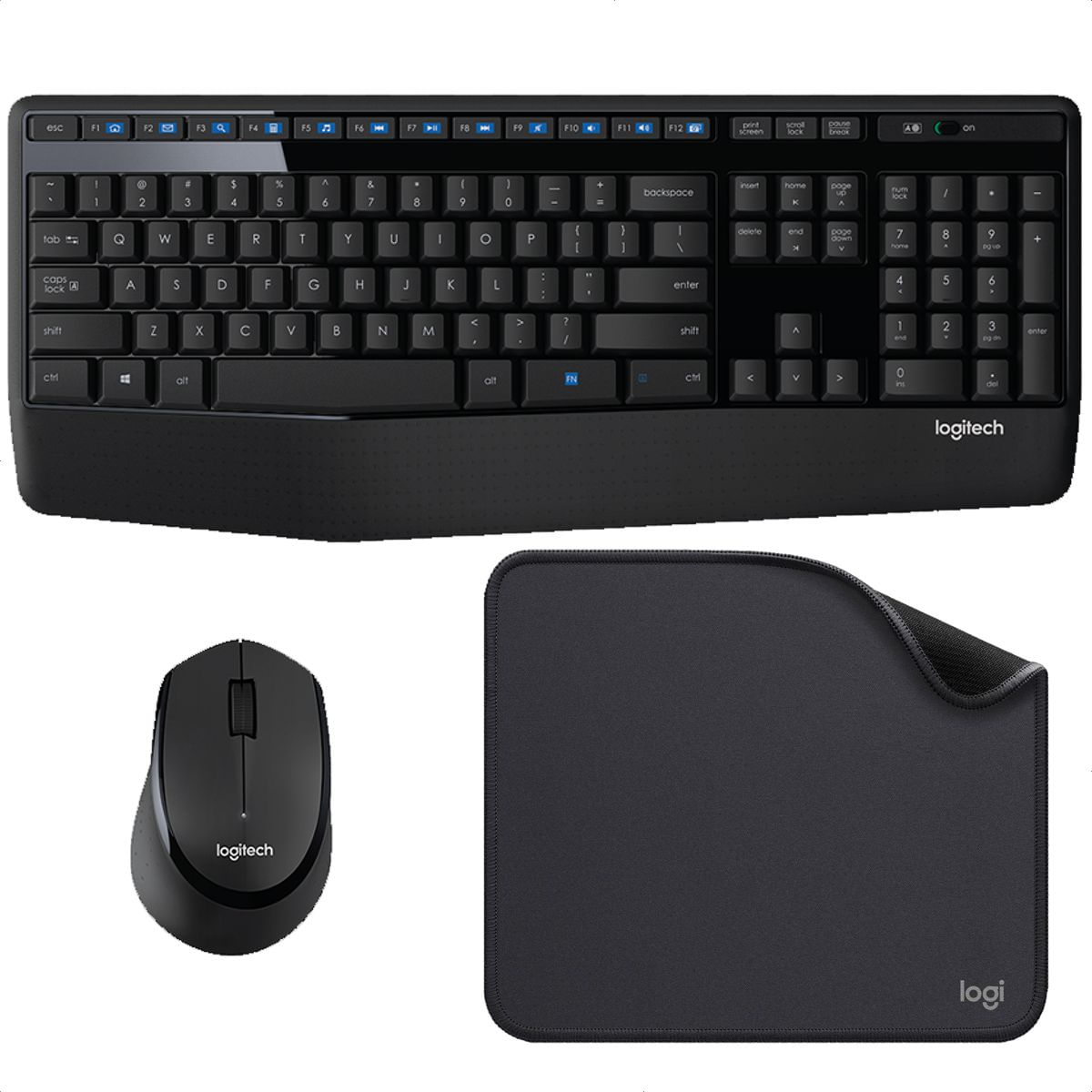 Combo Inalámbrico Logitech Mk345  Pad Mouse Studio Series