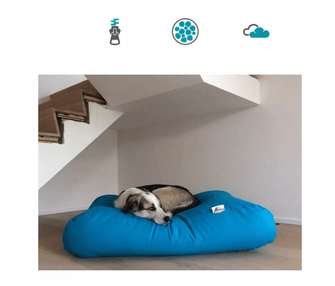 Cama Puff Rectangular Mascotas Perro Raza Grande