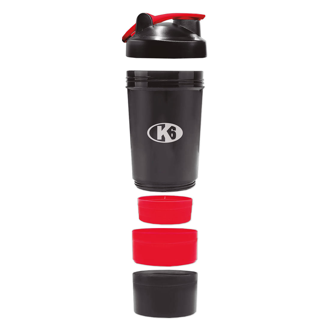 Shaker Vaso Mezclador K6 Pro Sport 450 ml 4 en 1