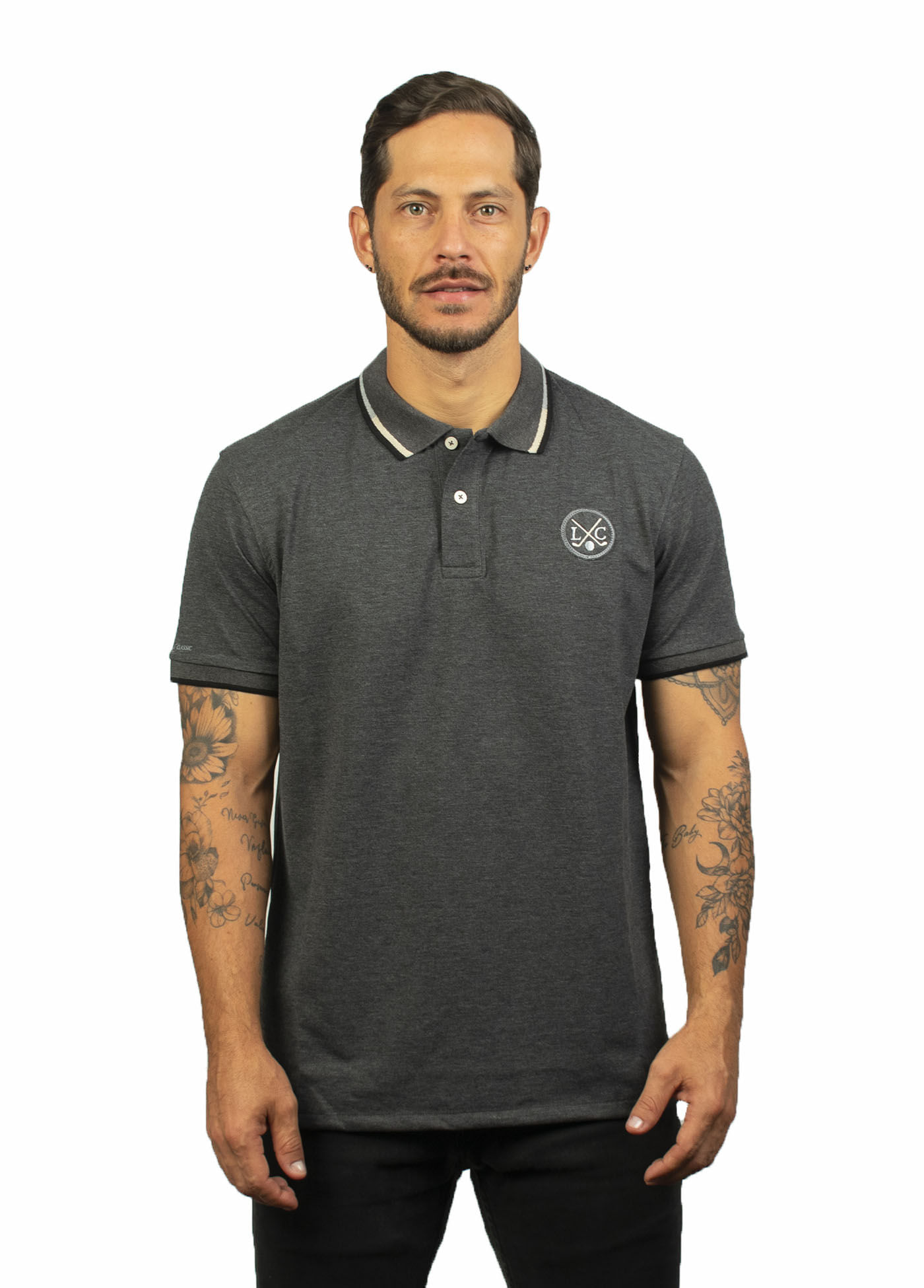 Camiseta tipo polo para hombre laguna blue