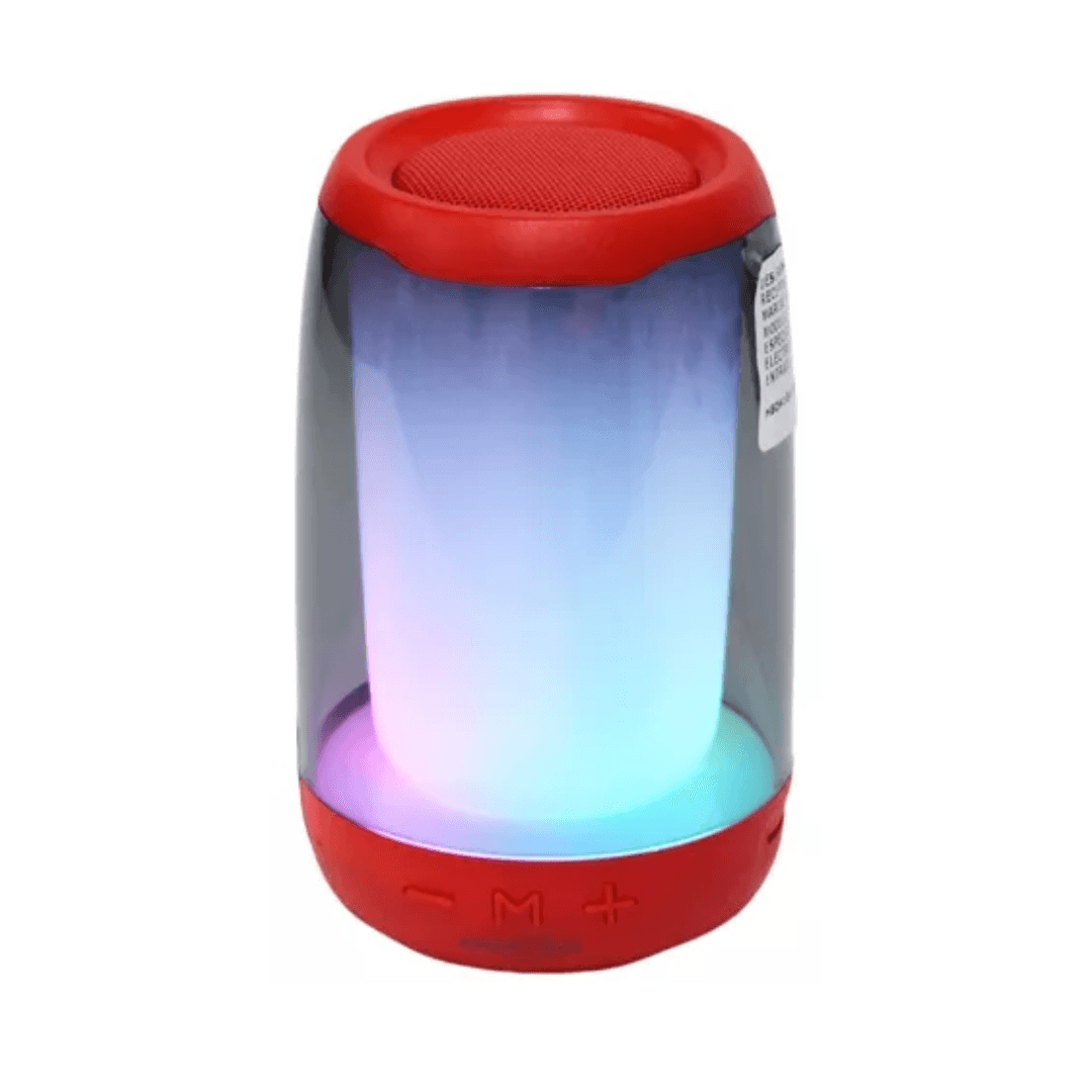 Mini Parlante Recargable 3" GTS-1692 Portatil Con Bluetooth Y FM Color Rojo