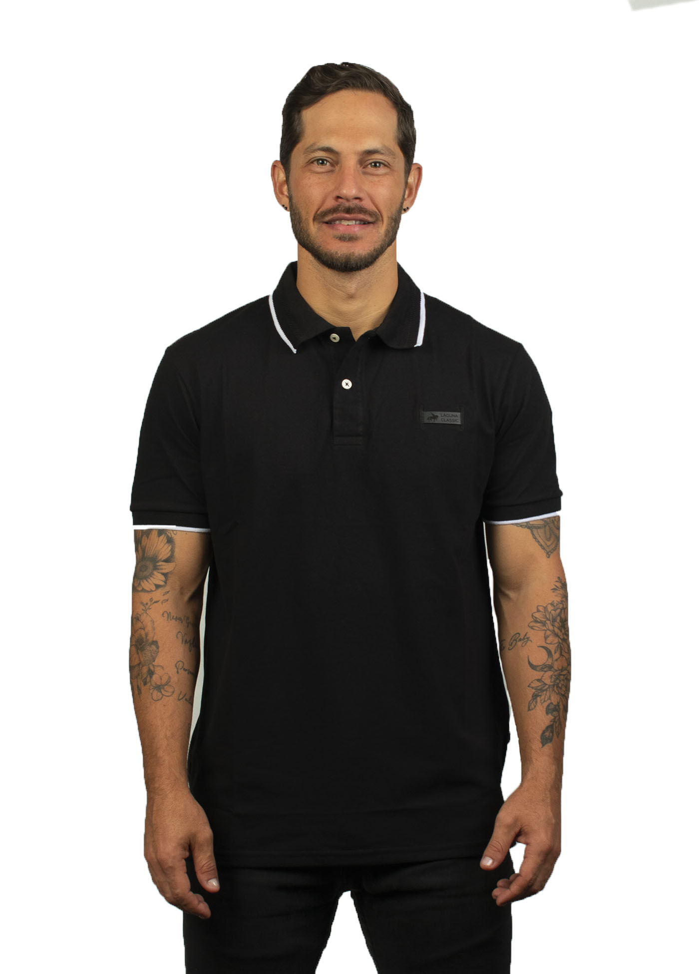 Camiseta tipo polo para hombre laguna blue