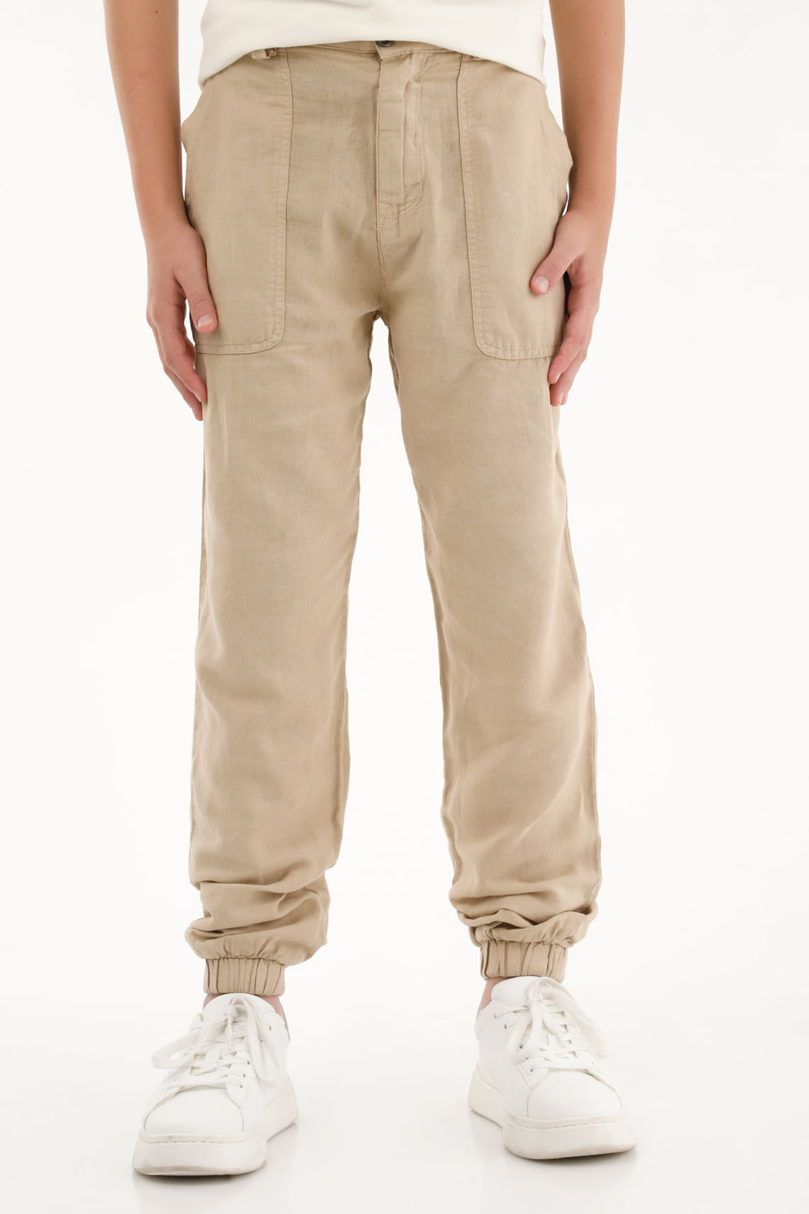 Pantalón jogger con teñido overdye para niño