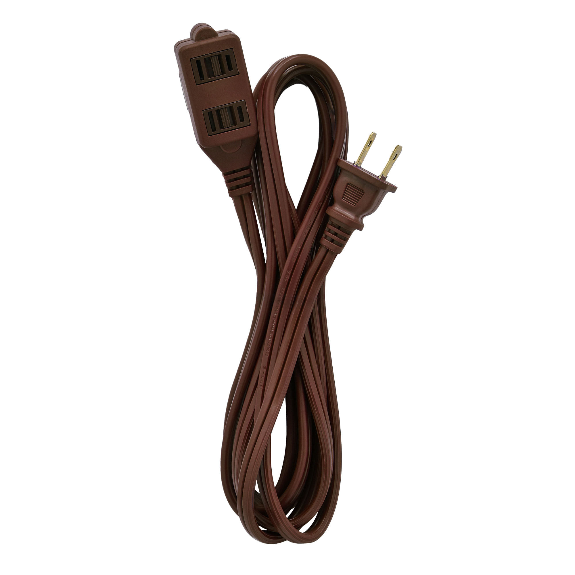 Extensión Eléctrica Ferrenovo Café 2.5 Metros y 3 Salidas Polarizadas