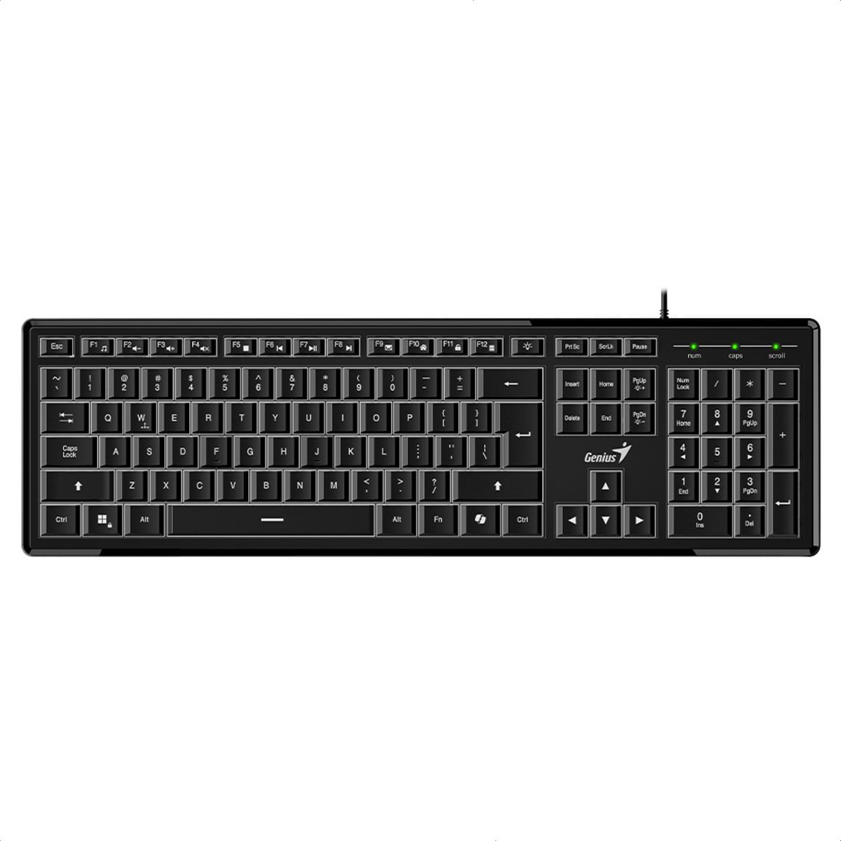 Teclado Delgado Y Retroiluminado Genius Slimstar 820 - 12 Fn