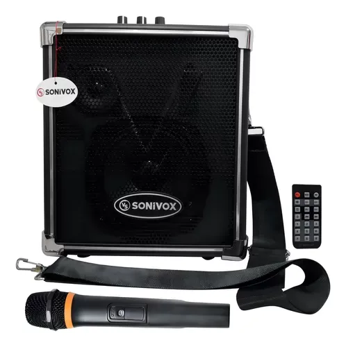 Parlante Recargable Portátil Bluetooth Sonivox Vs-ss88 400w Color Negro