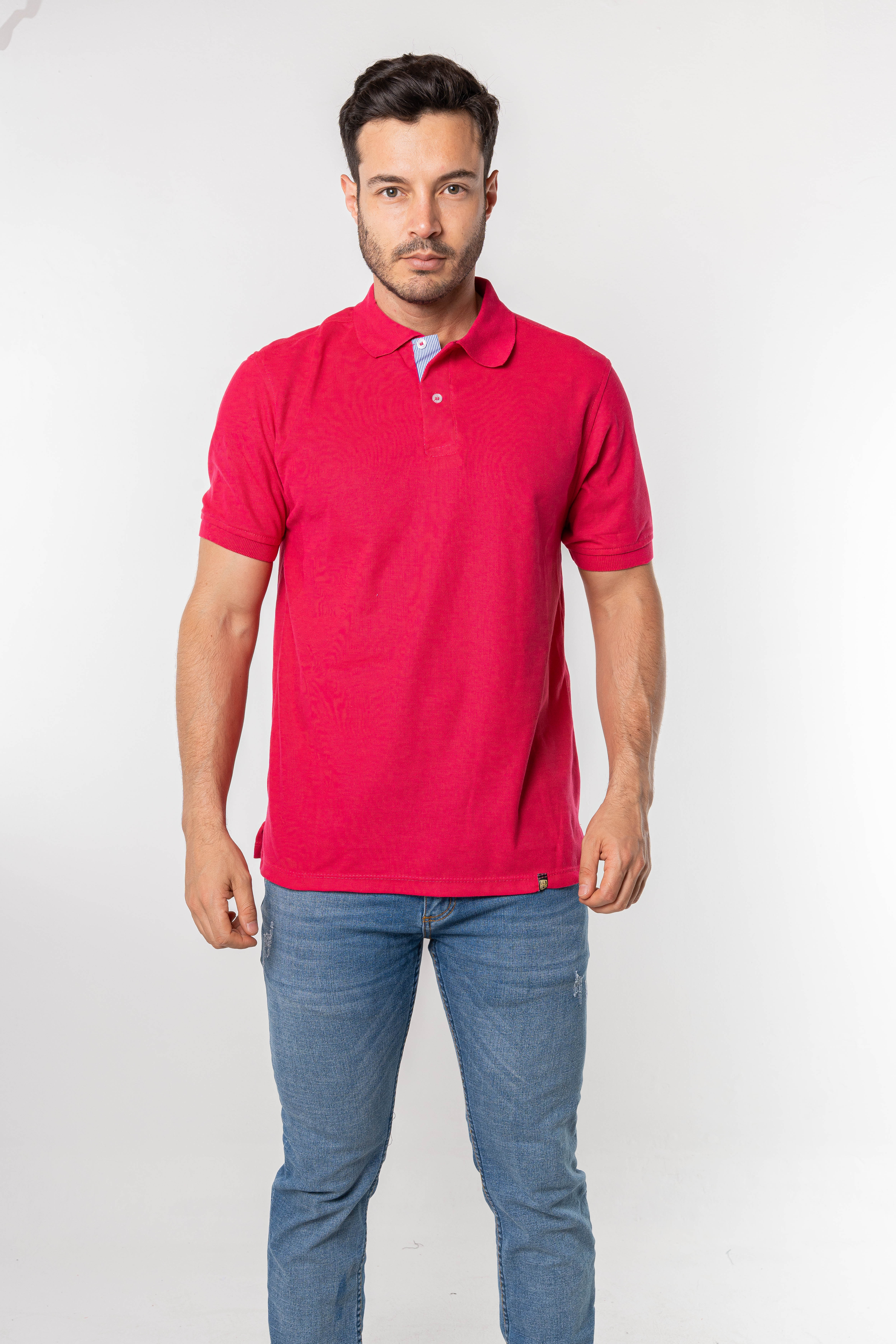 Camiseta tipo polo para hombre fucsia kapo