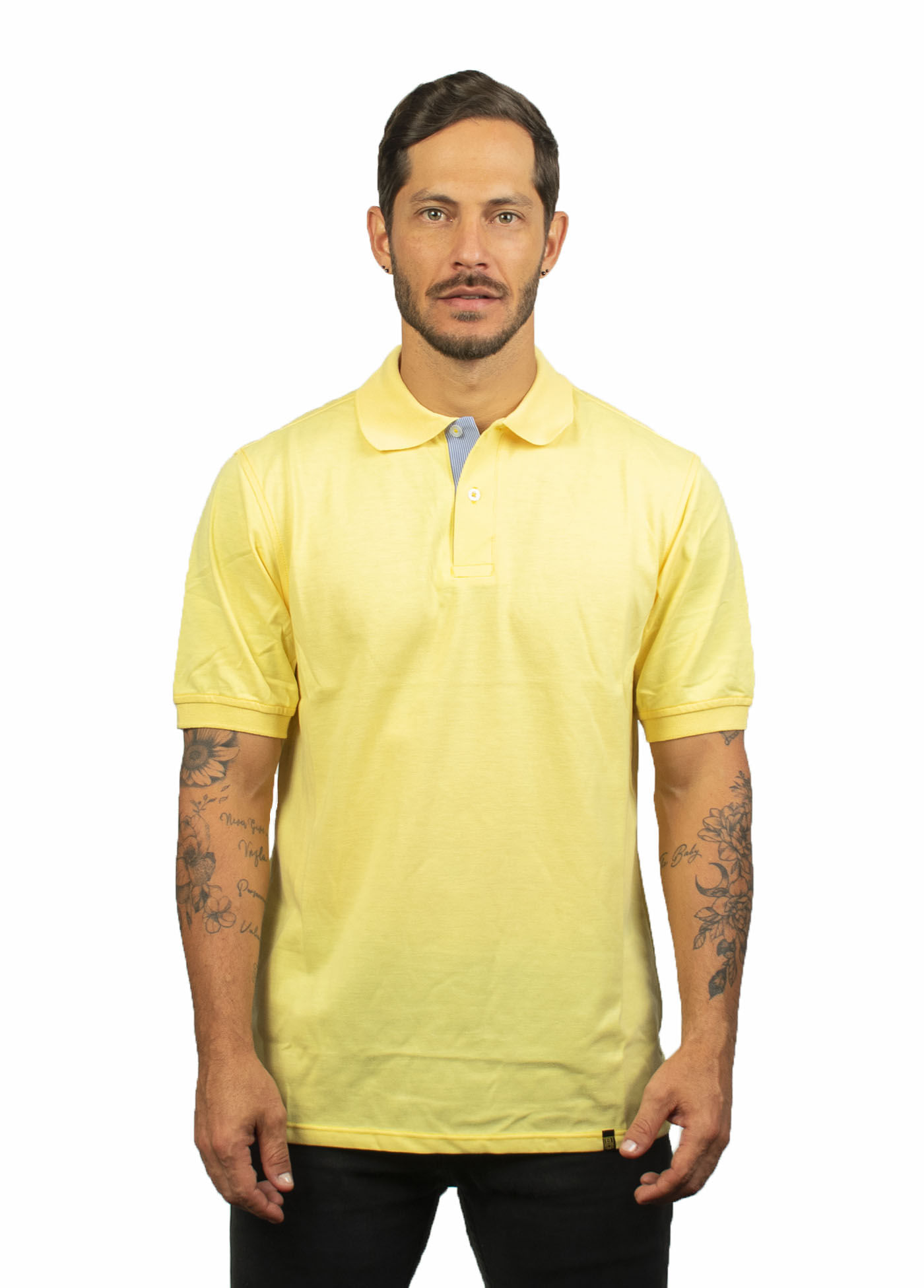 Camiseta tipo polo para hombre amarilla kapo