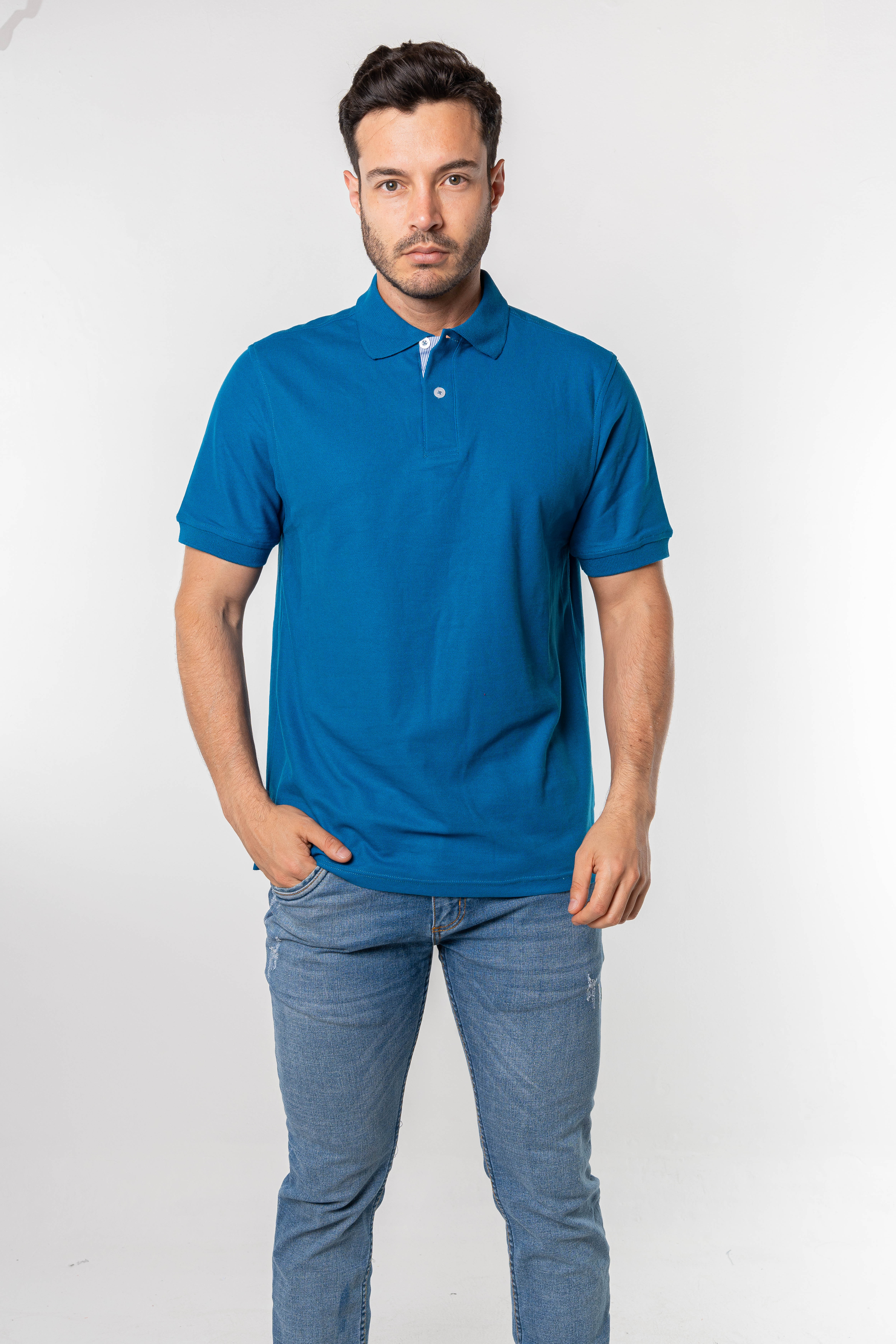 Camiseta tipo polo para hombre petroleo kapo