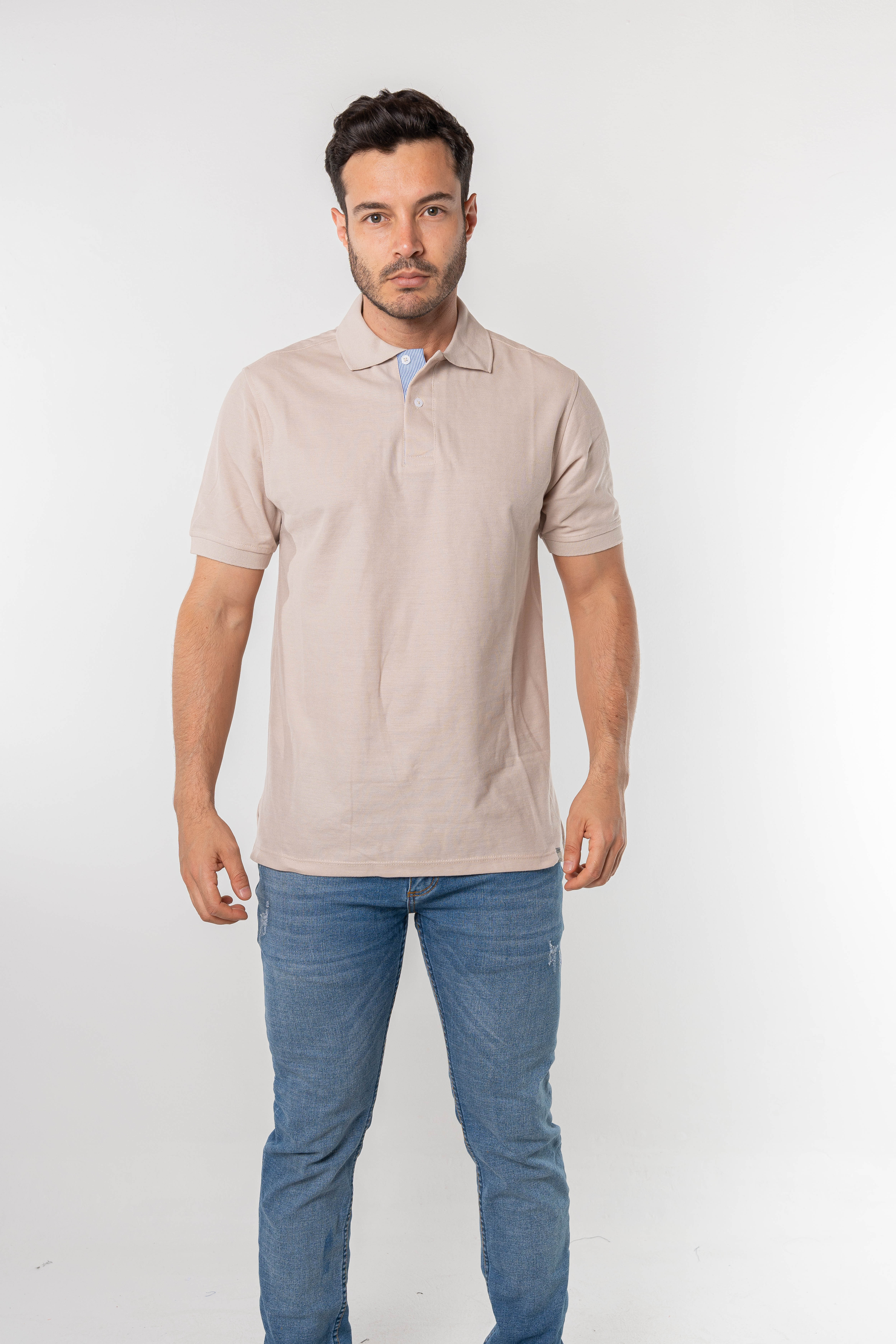 Camiseta tipo polo para hombre kaki kapo