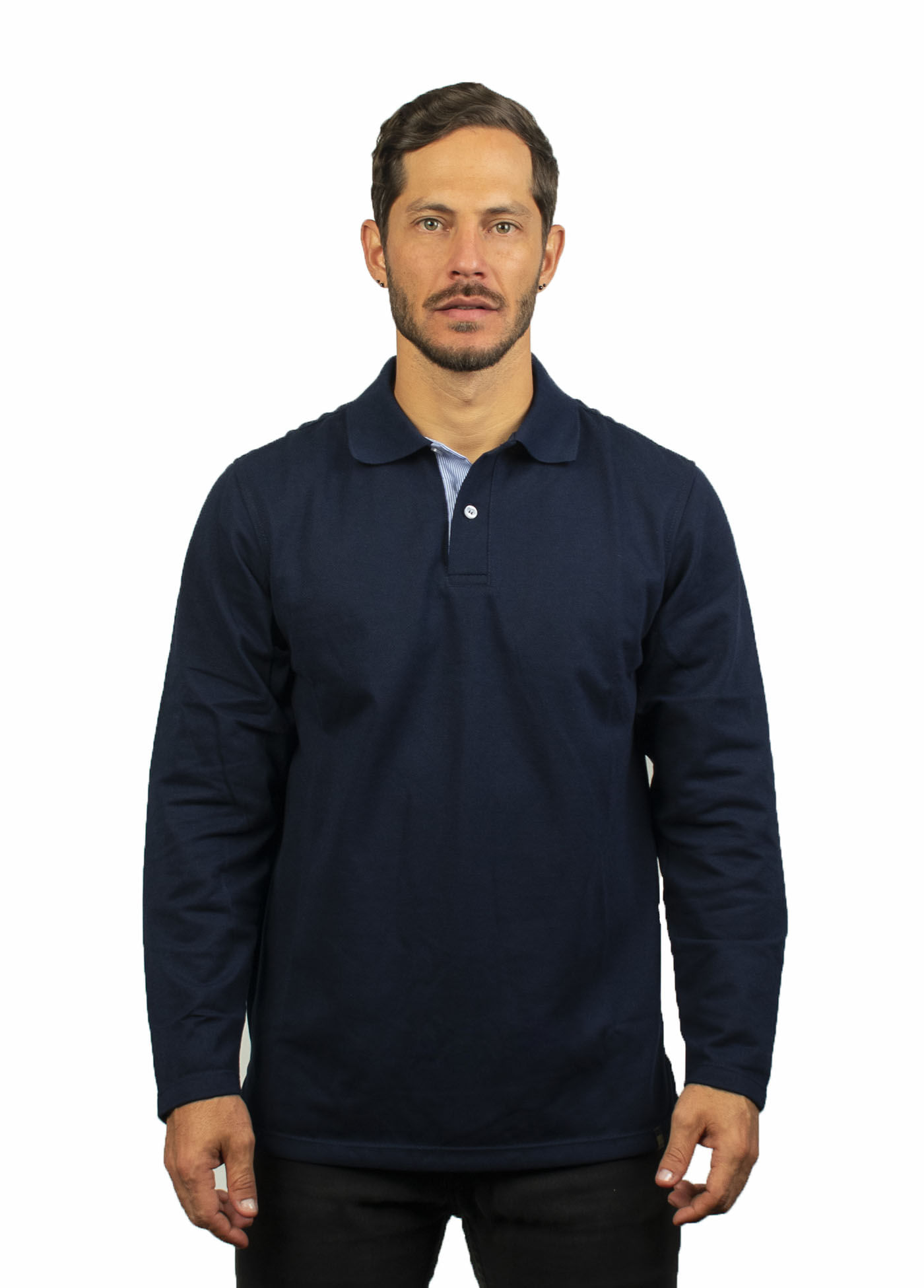 Camibuso tipo polo para hombre azul oscuro kapo