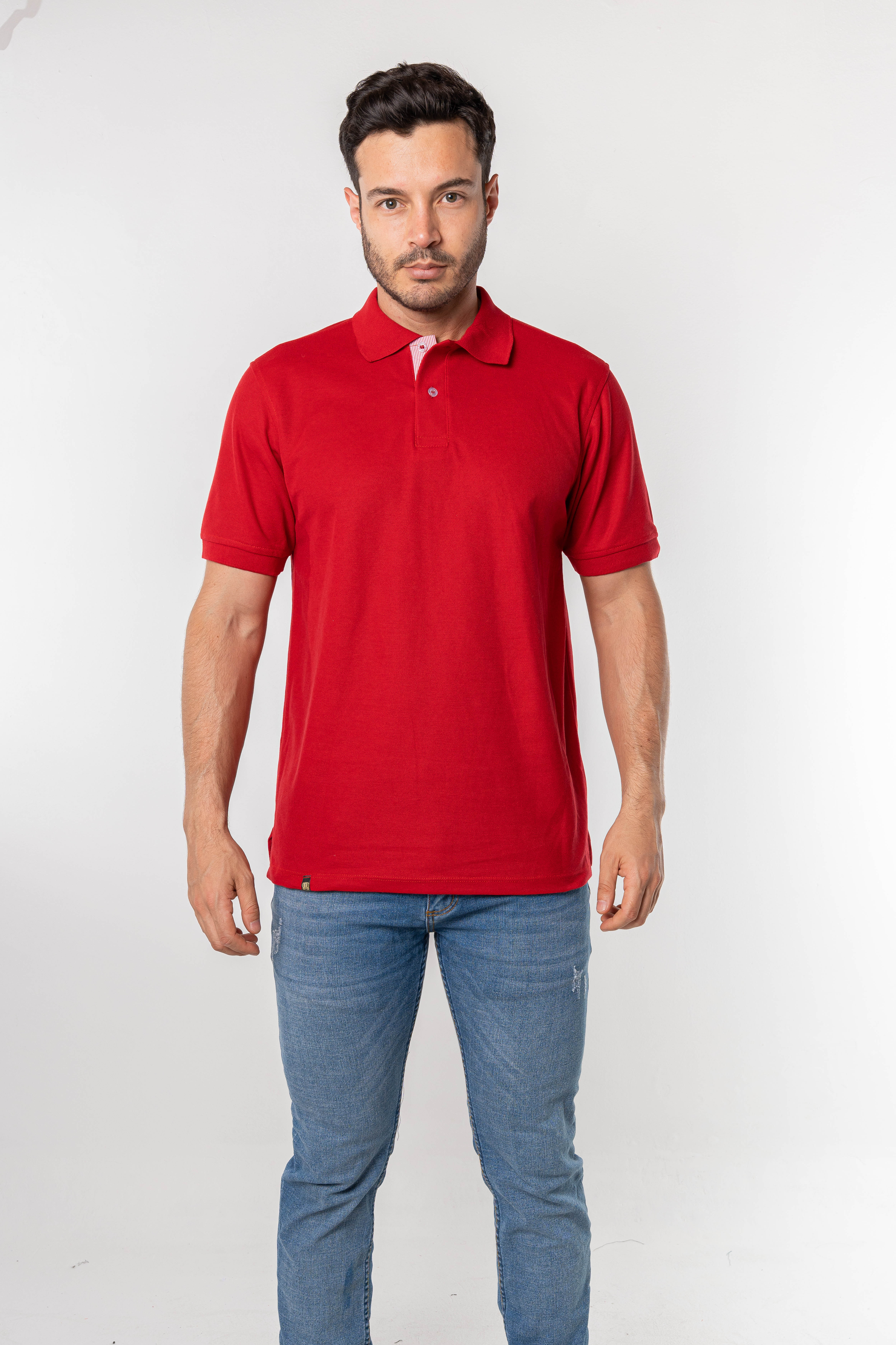 Camiseta tipo polo para hombre roja kapo