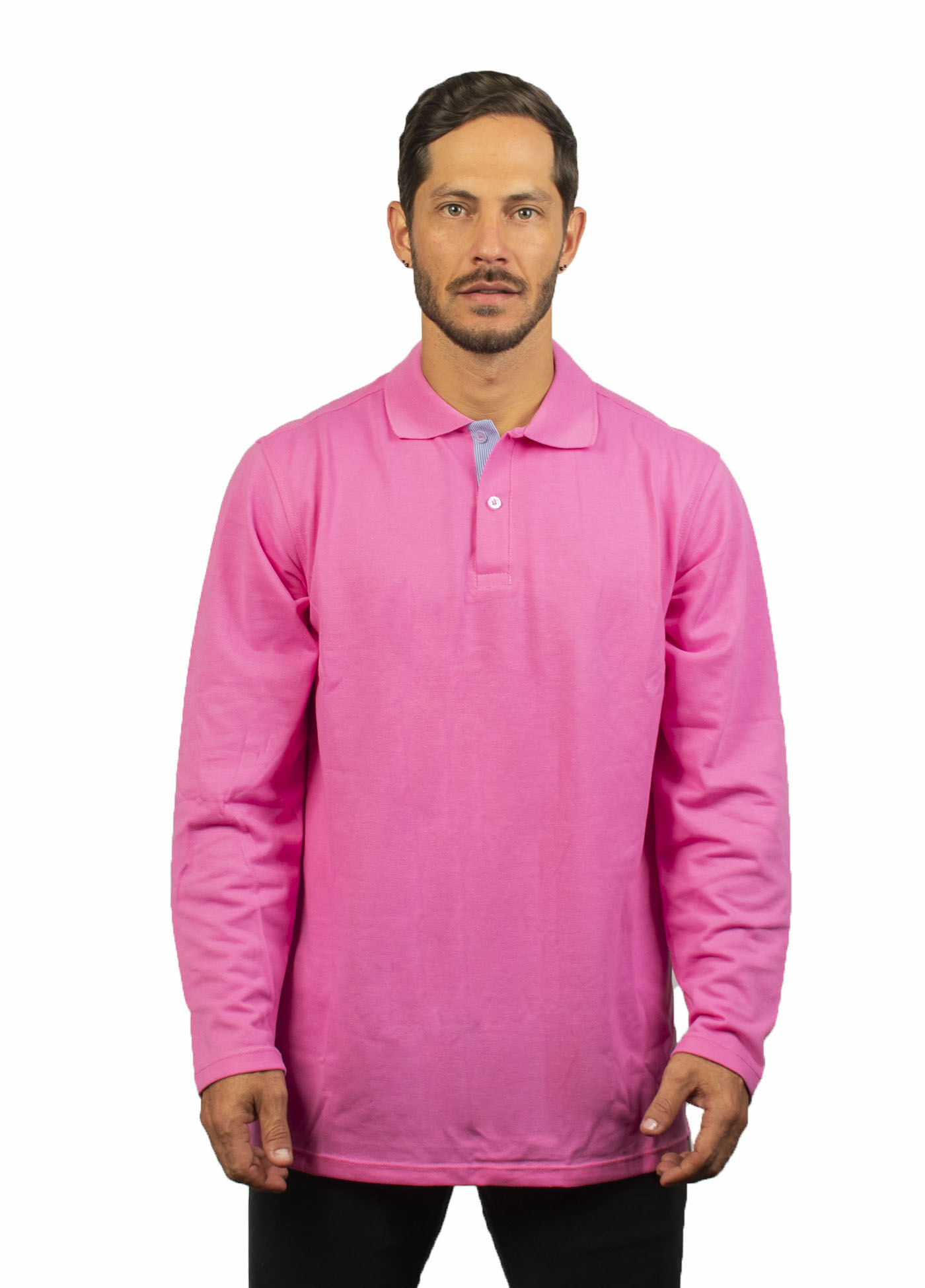 Camibuso tipo polo para hombre rosado kapo