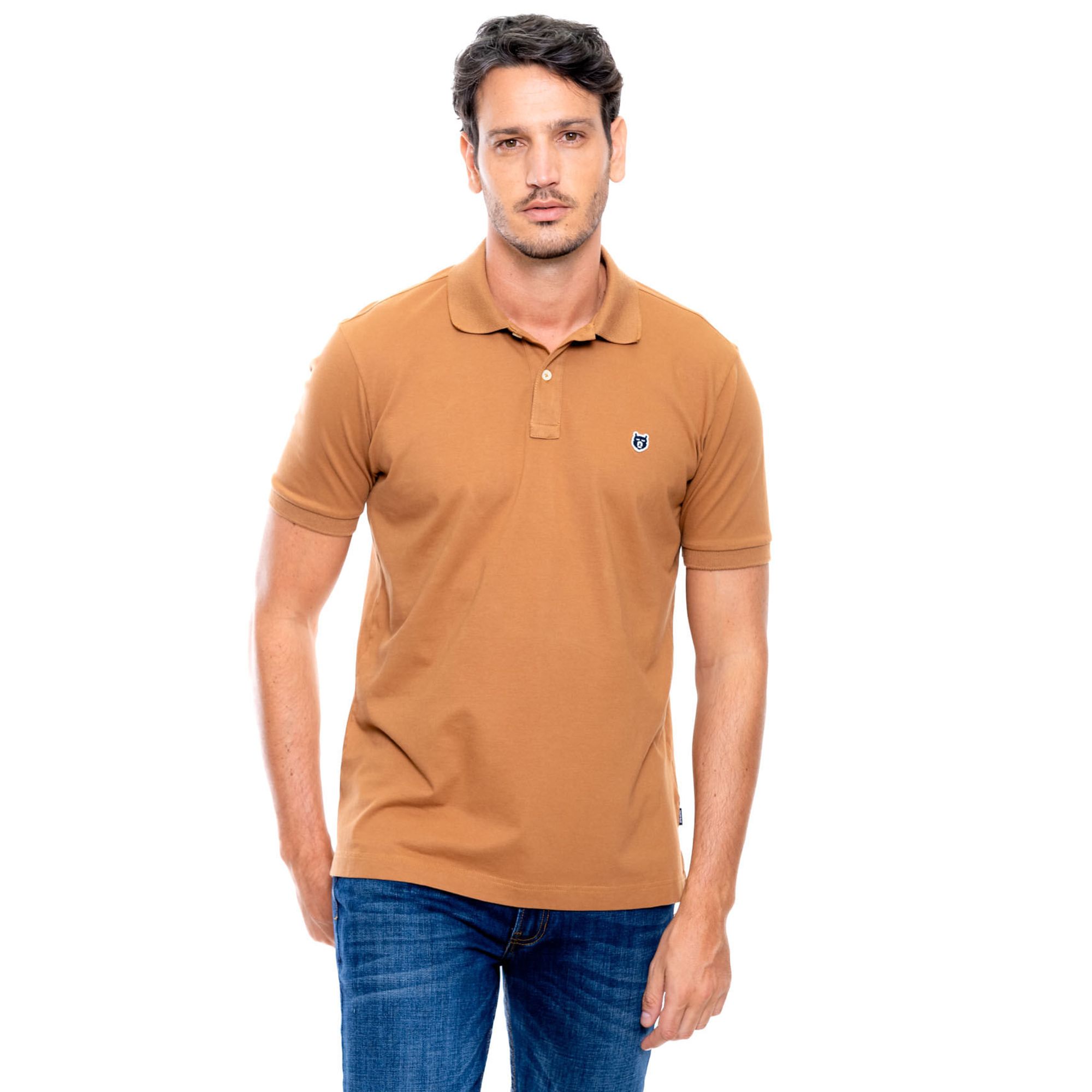Polo Unicolor Logo Bordado