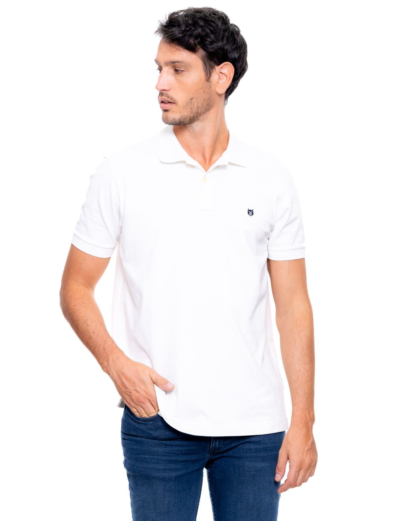 Polo Unicolor Logo Bordado