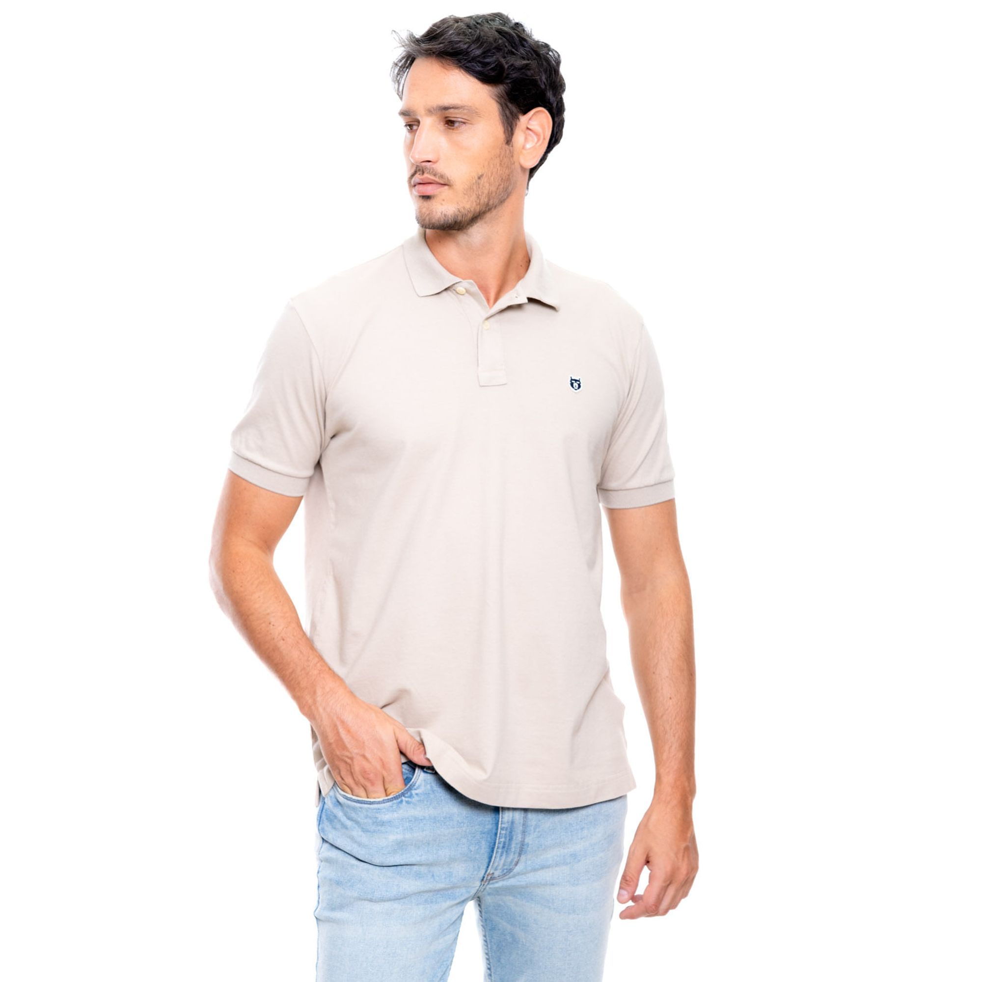 Polo Unicolor Logo Bordado