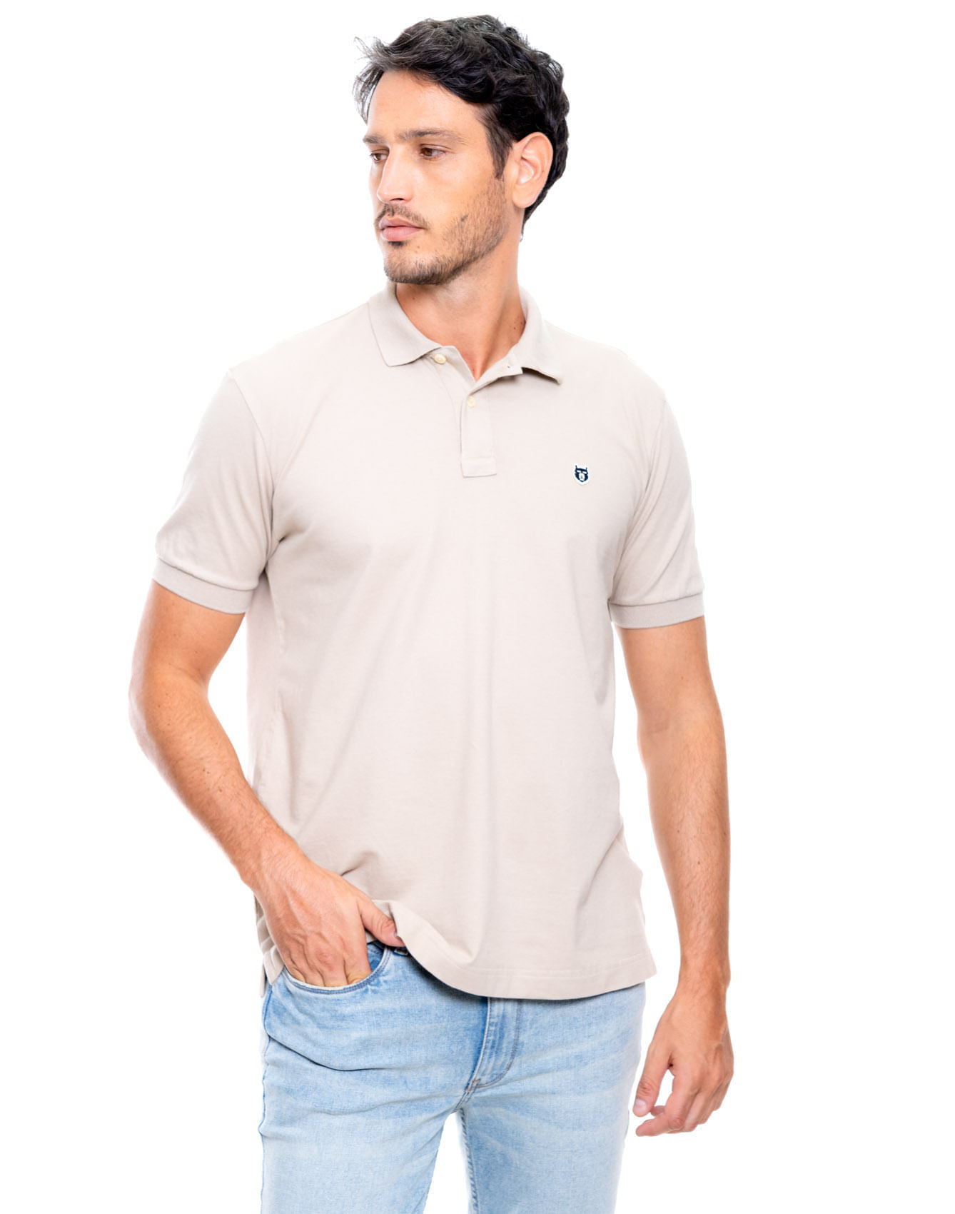 Polo Unicolor Logo Bordado