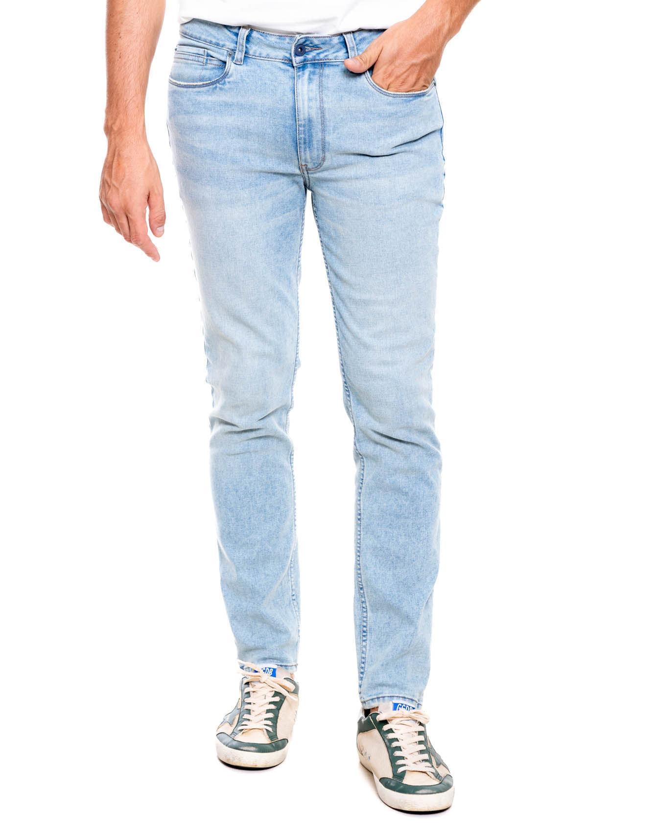 Skinny Fit Jeans Tono Claro