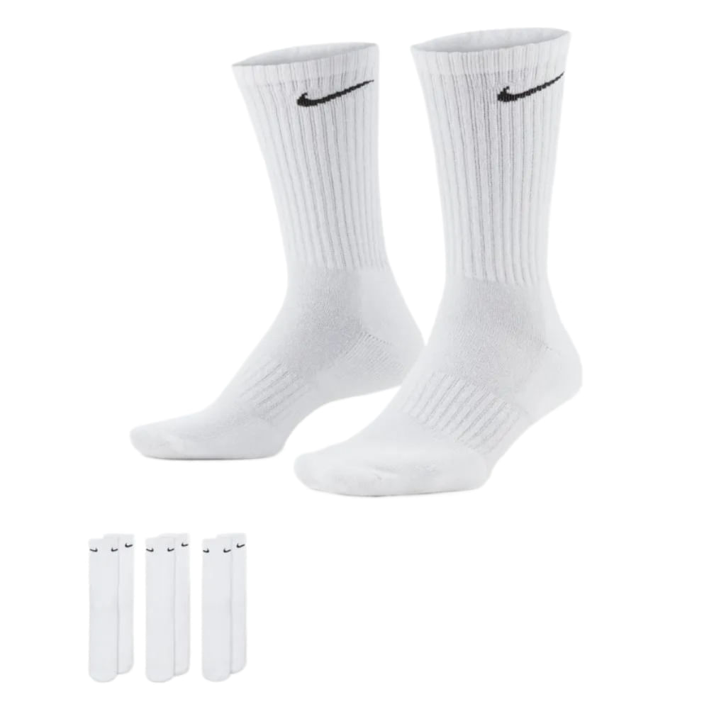 Medias Nike Hombre Everyday Cushioned De Entrenamiento 3 Pares SX7664-100