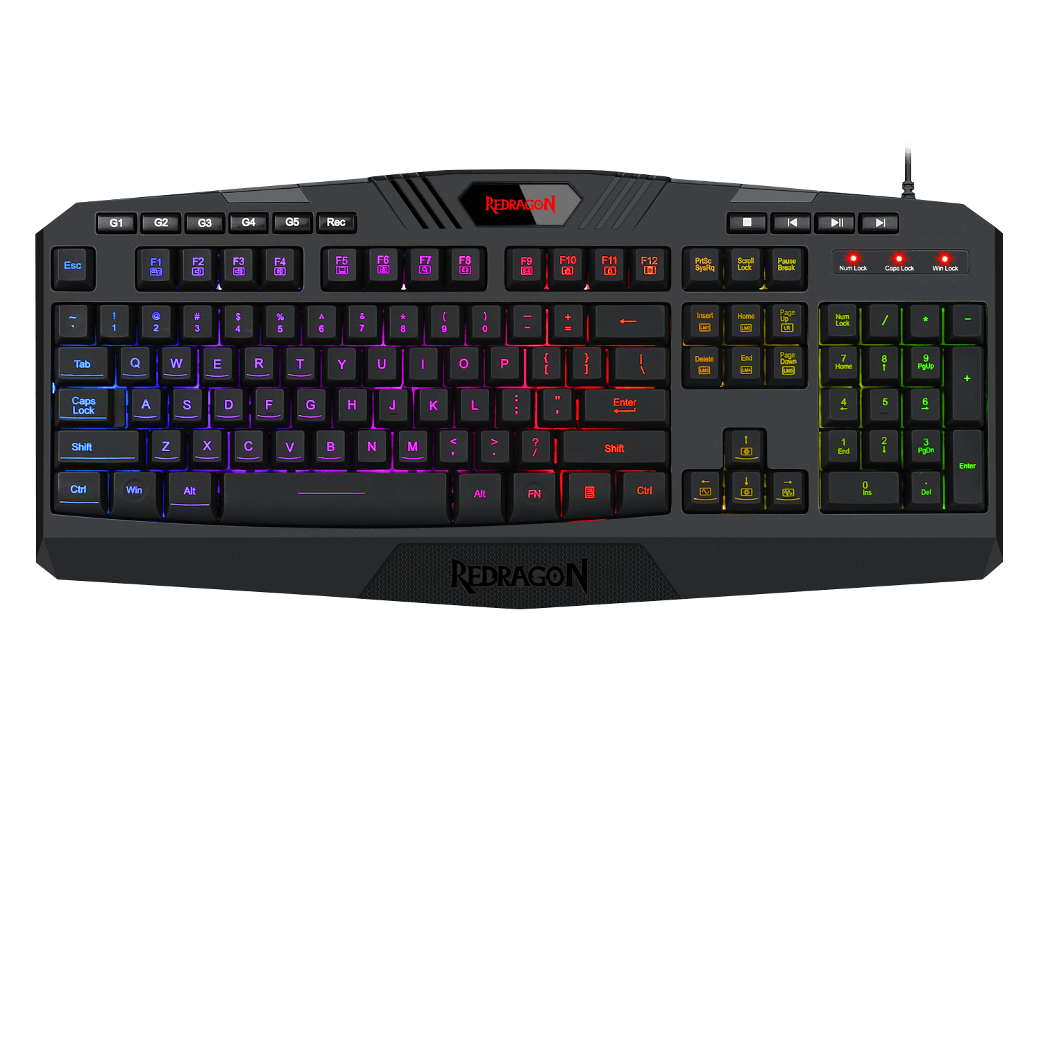 Teclado Gamer Redragon K503A RGB Harpe Pro Macros Multimedia