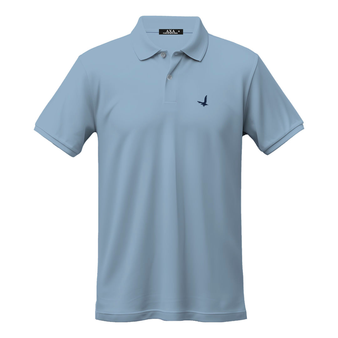 Camiseta Polo Lycra Azul Claro
