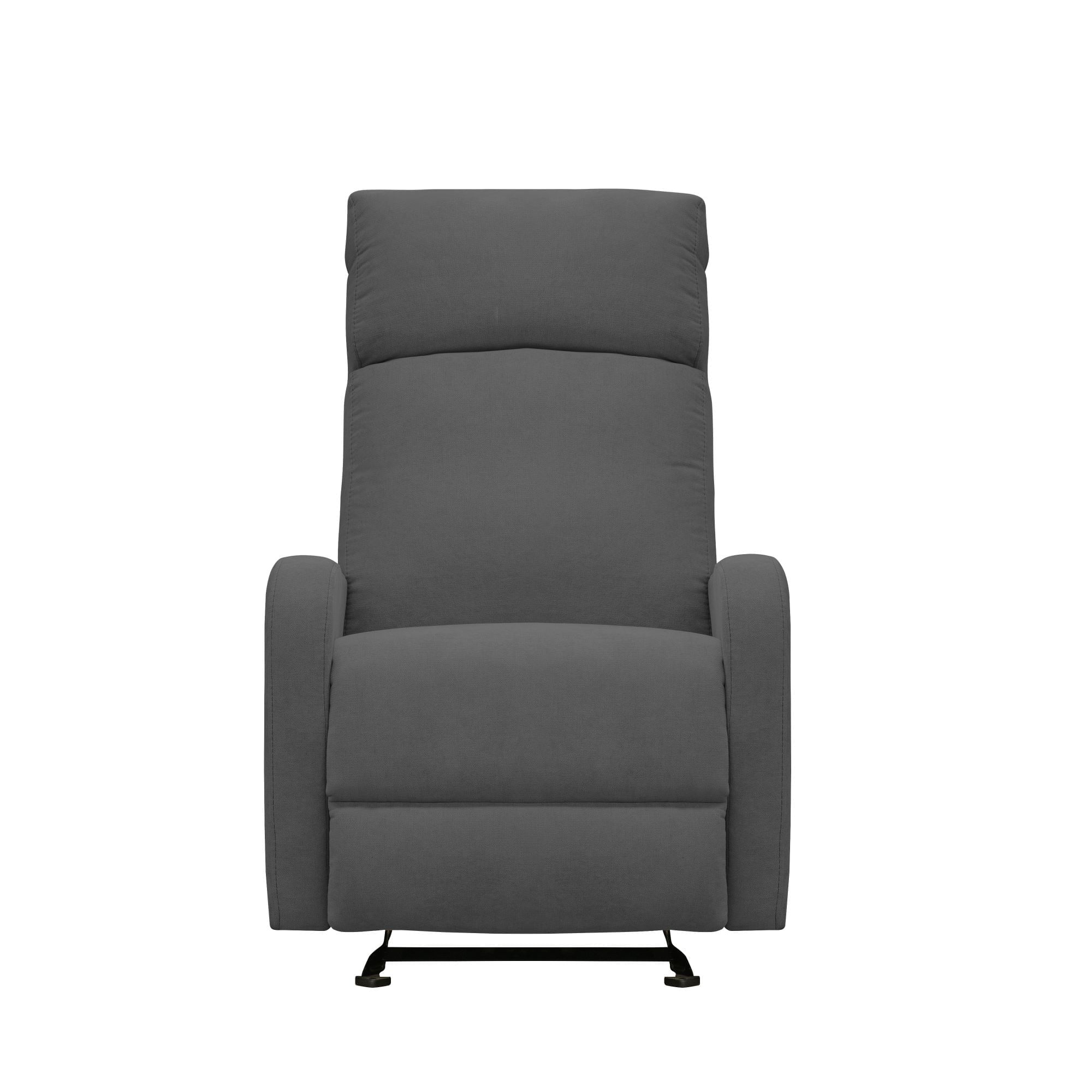 Silla Reclinable Mecedora Elite Living Norman 110 x 95 x 80 Tela Gris Plomo