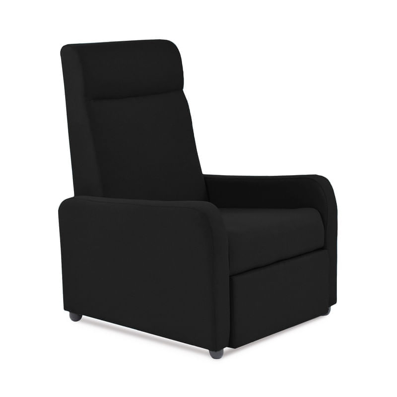 Silla Reclinable  Elite Living Estatica Praxis 95 x 70 x 90 Cuero Sintetico Negro