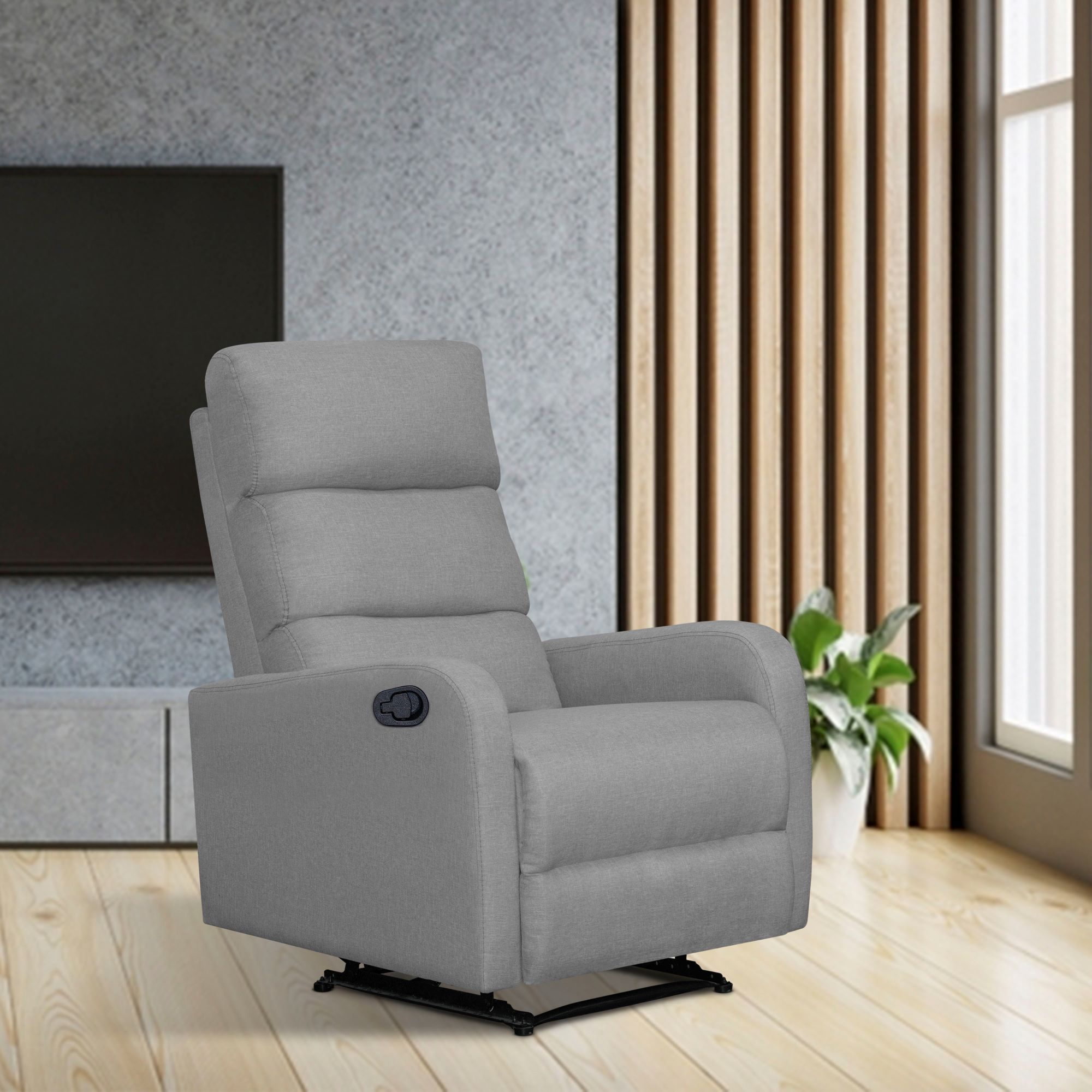 Silla Reclinable Elite Living Pekin 106x73x80 Gris Claro