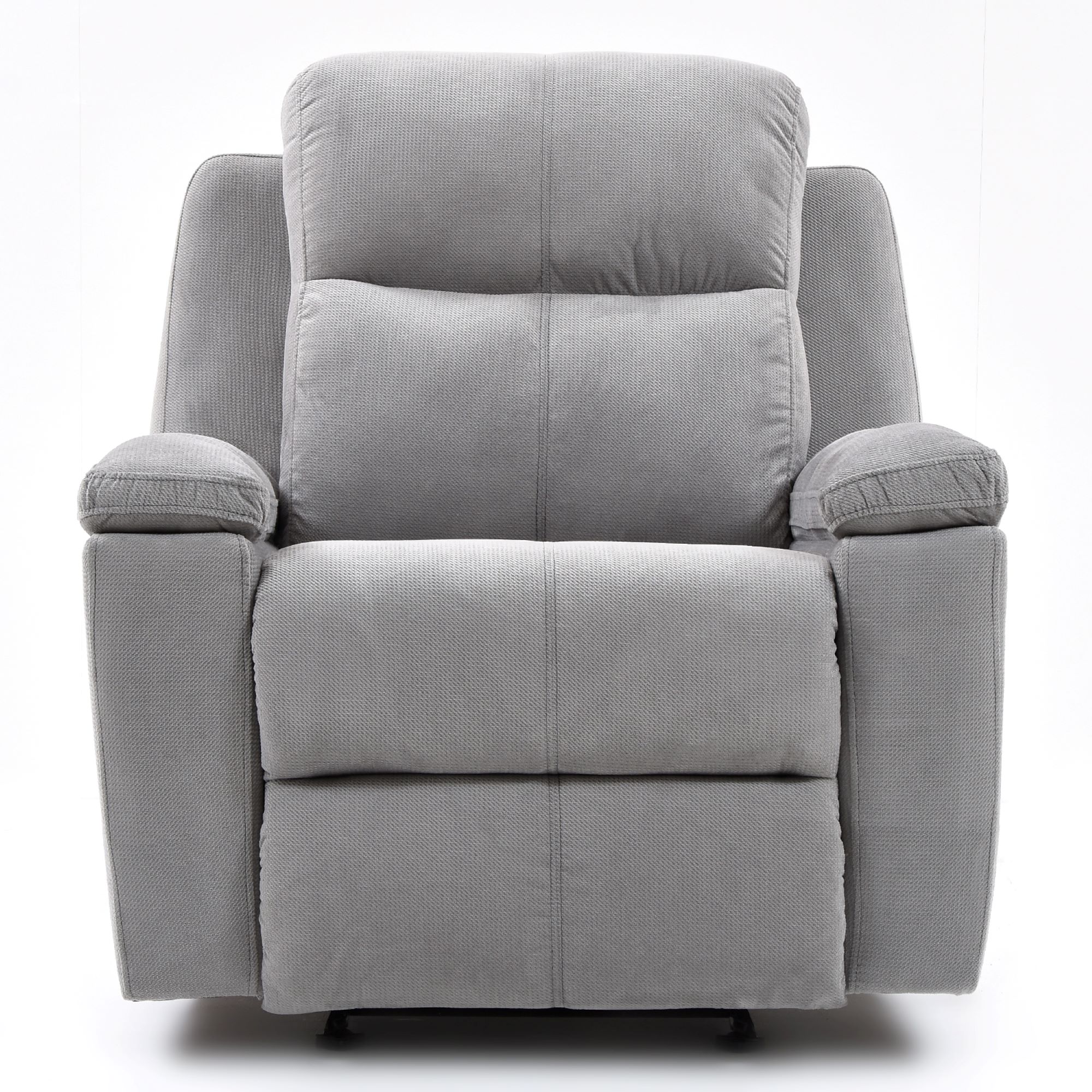 Reclinable Mecedora Elite Living Marsella 100x90x80 Tela Plata