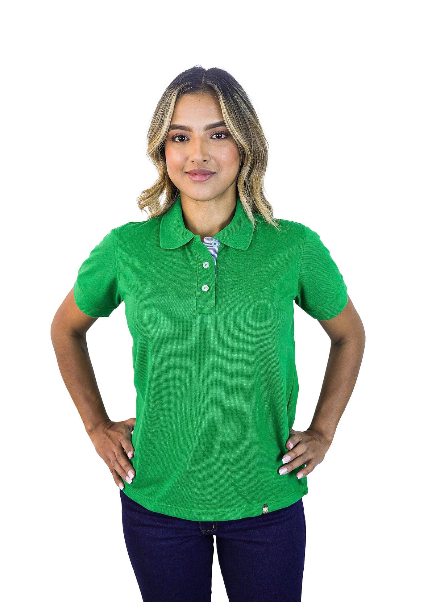 Camiseta tipo polo para mujer verde
