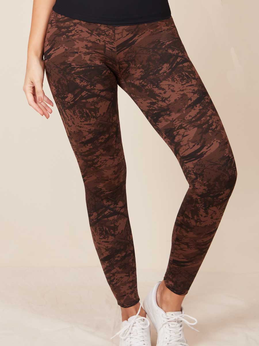 Leggins Deportivo Estampado Café