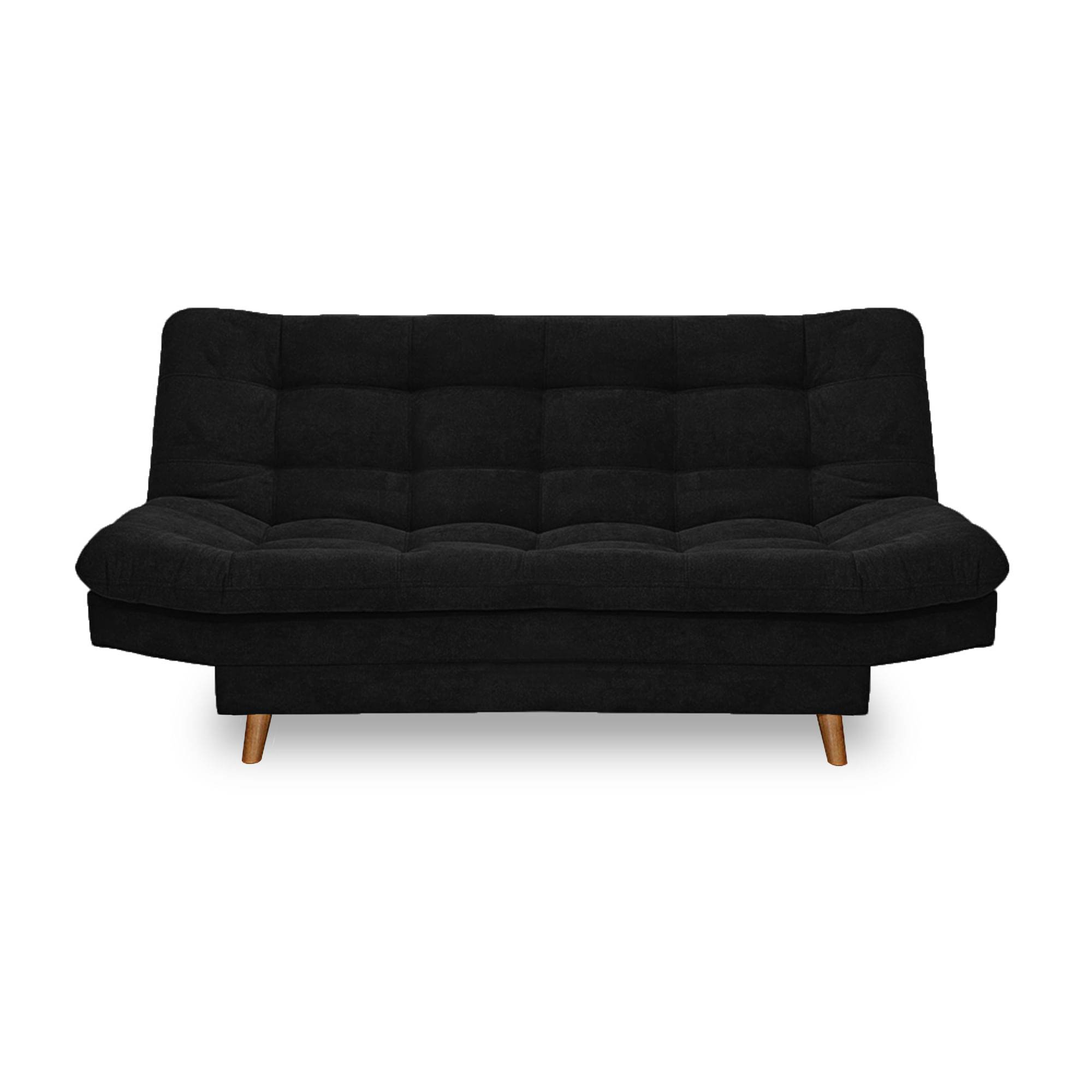 SOFA CAMA MOLTOCHIC LINO NEGRO PATAS DE MADERA