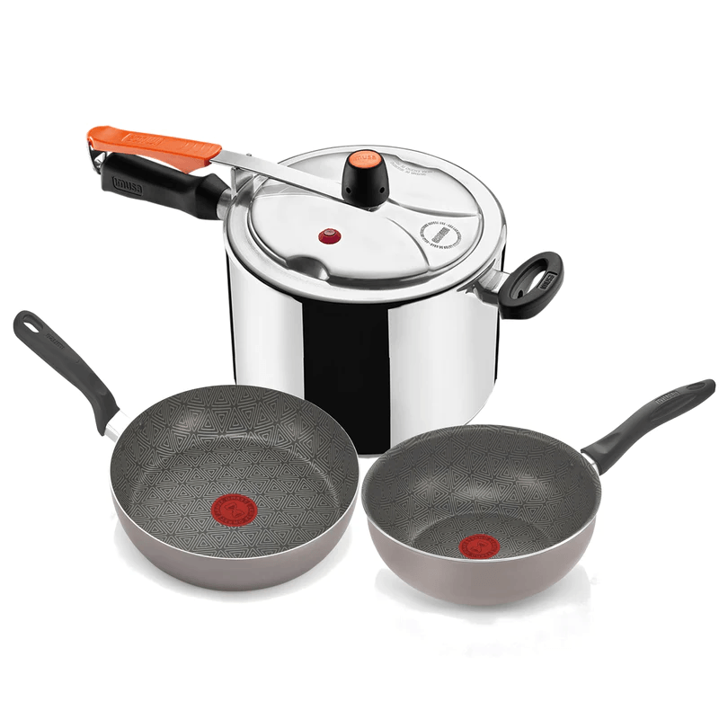 Olla a Presión Secury Plus de 4.5 Litros + Sartén + Wok