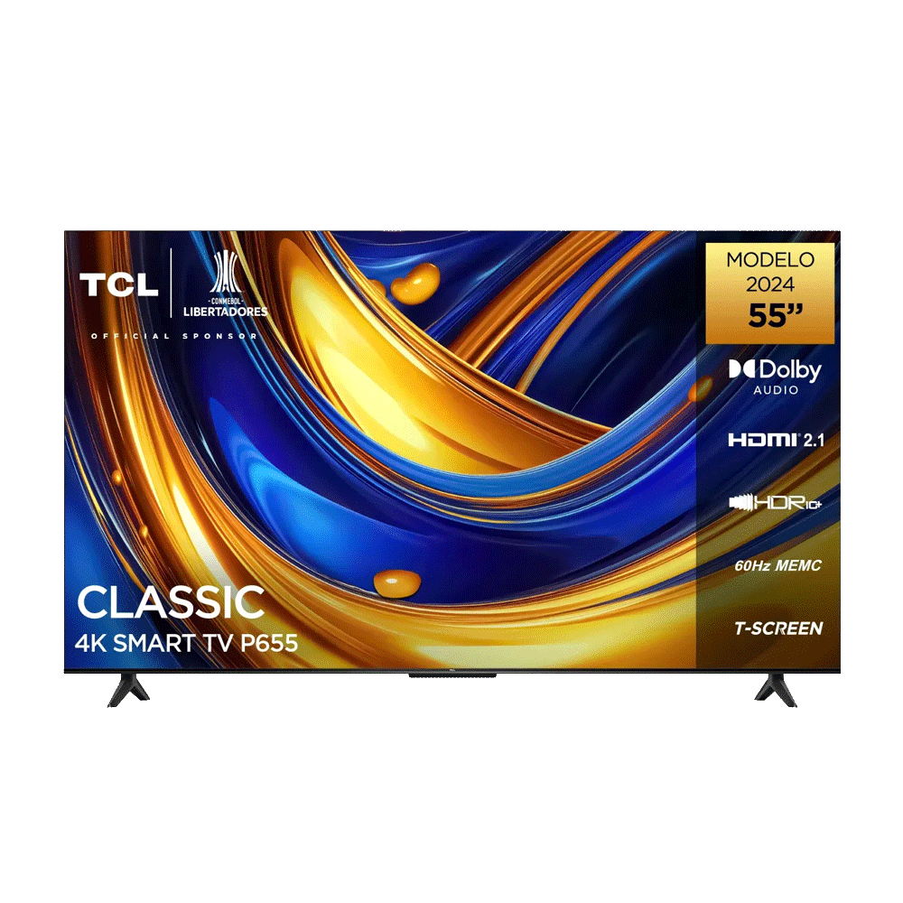 Televisor TCL 55" Smart TV 4K UHD P655 Google TV Negro