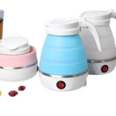 Cafetera Hervidor De Agua Plegable Viajera Rosado