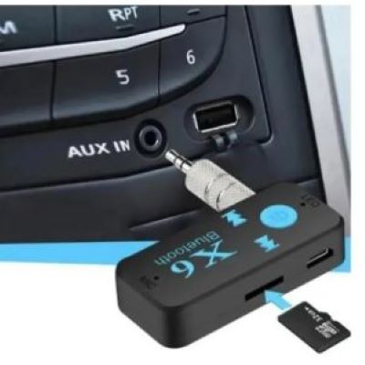 Adaptador Bluetooth X6 con Plug – Jack 3.5mm para Carro