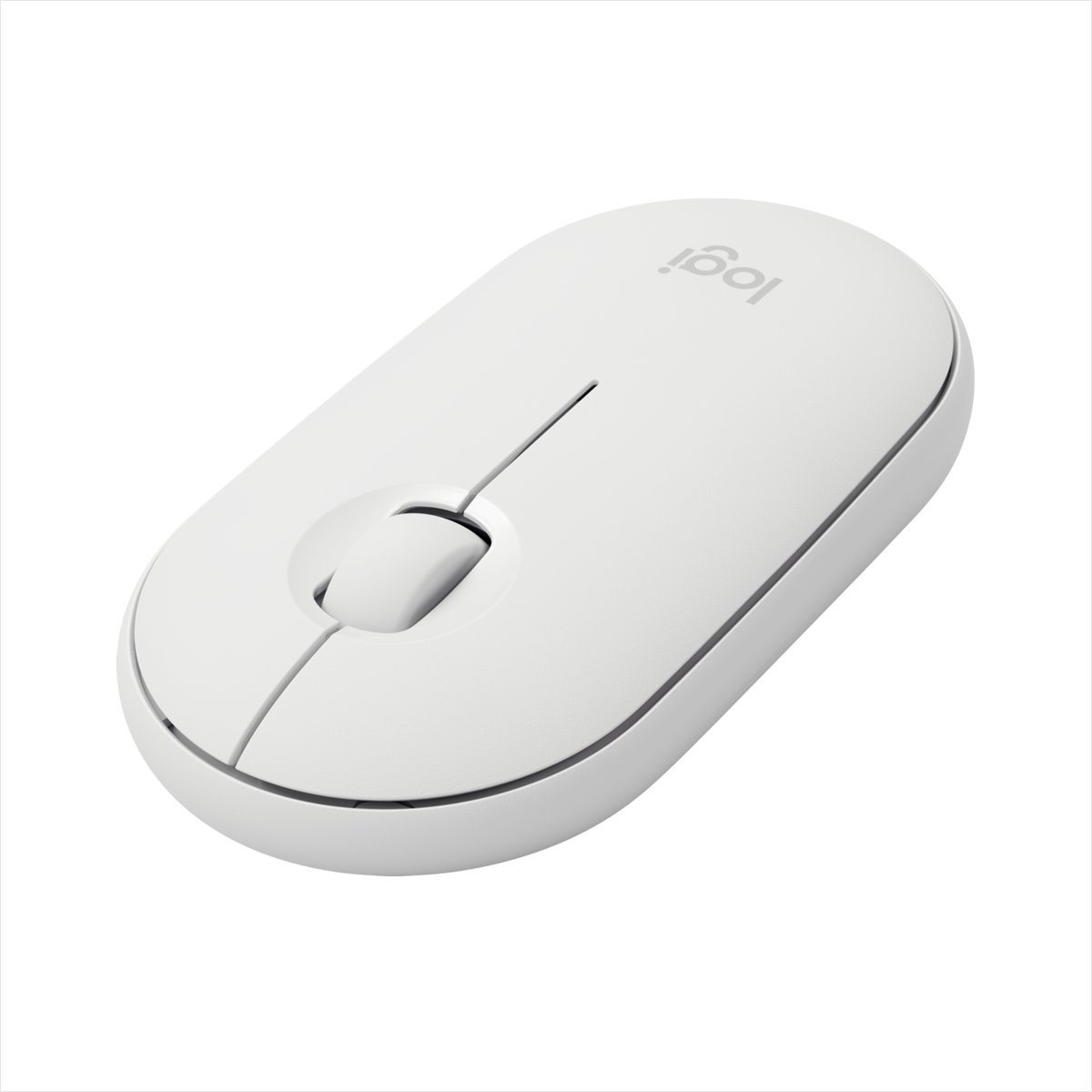 Mouse Silencioso Bluetooth Logitech M350 Pebble Win Mac - White Can