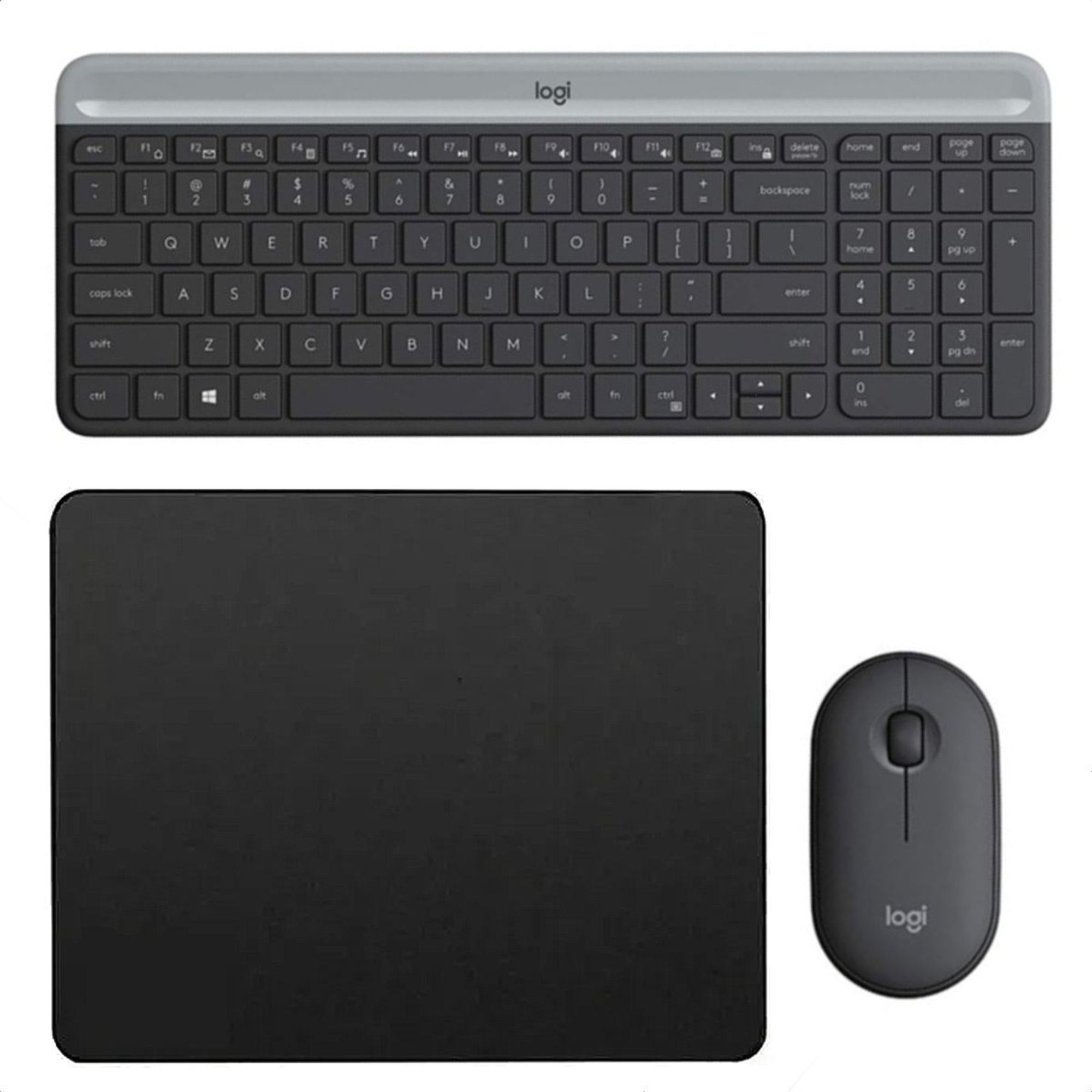 Combo Inalámbrico Logitech Mk470 + Pad Mouse Small 25x21cm