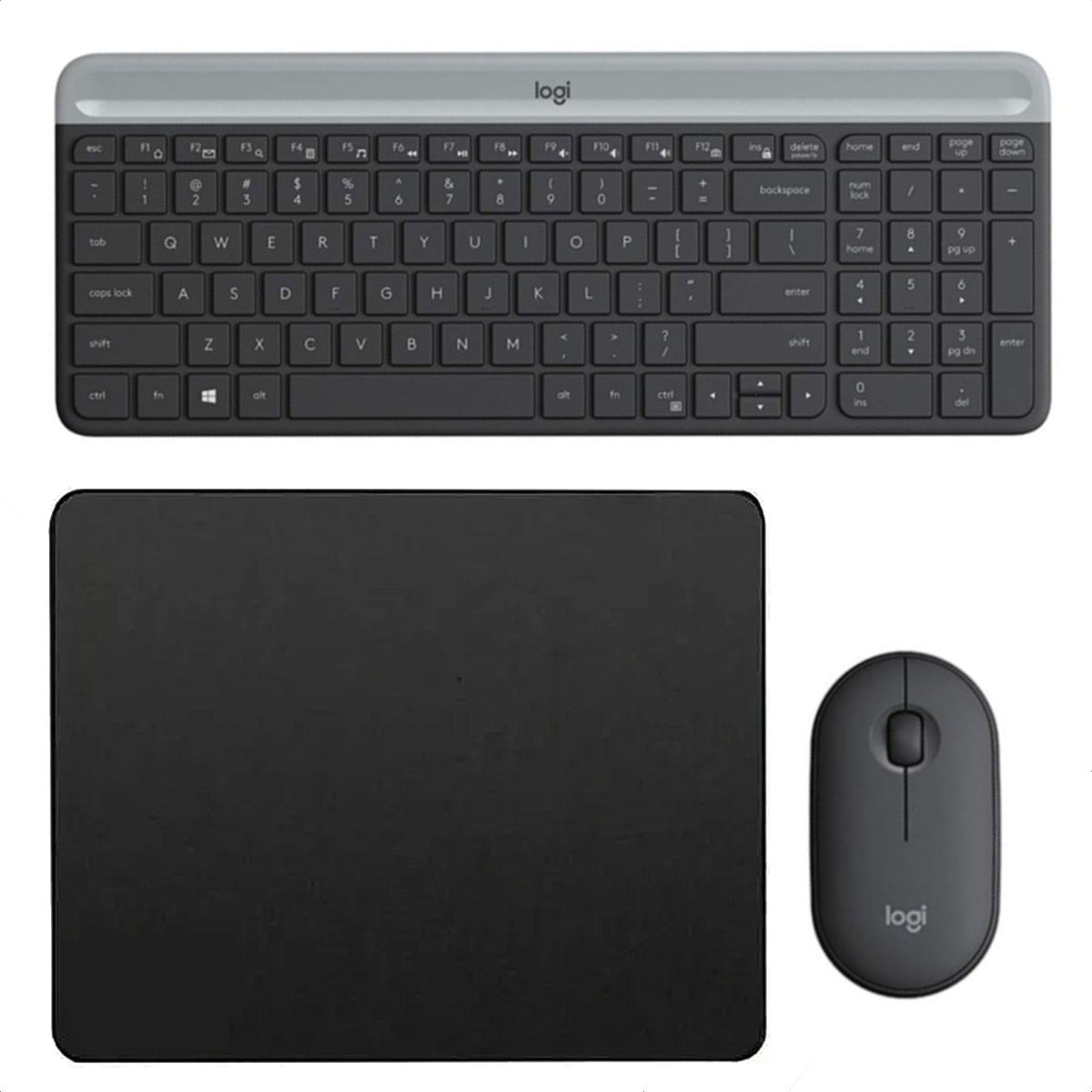 Combo Inalámbrico Logitech Mk470 + Pad Mouse Small 25x21cm